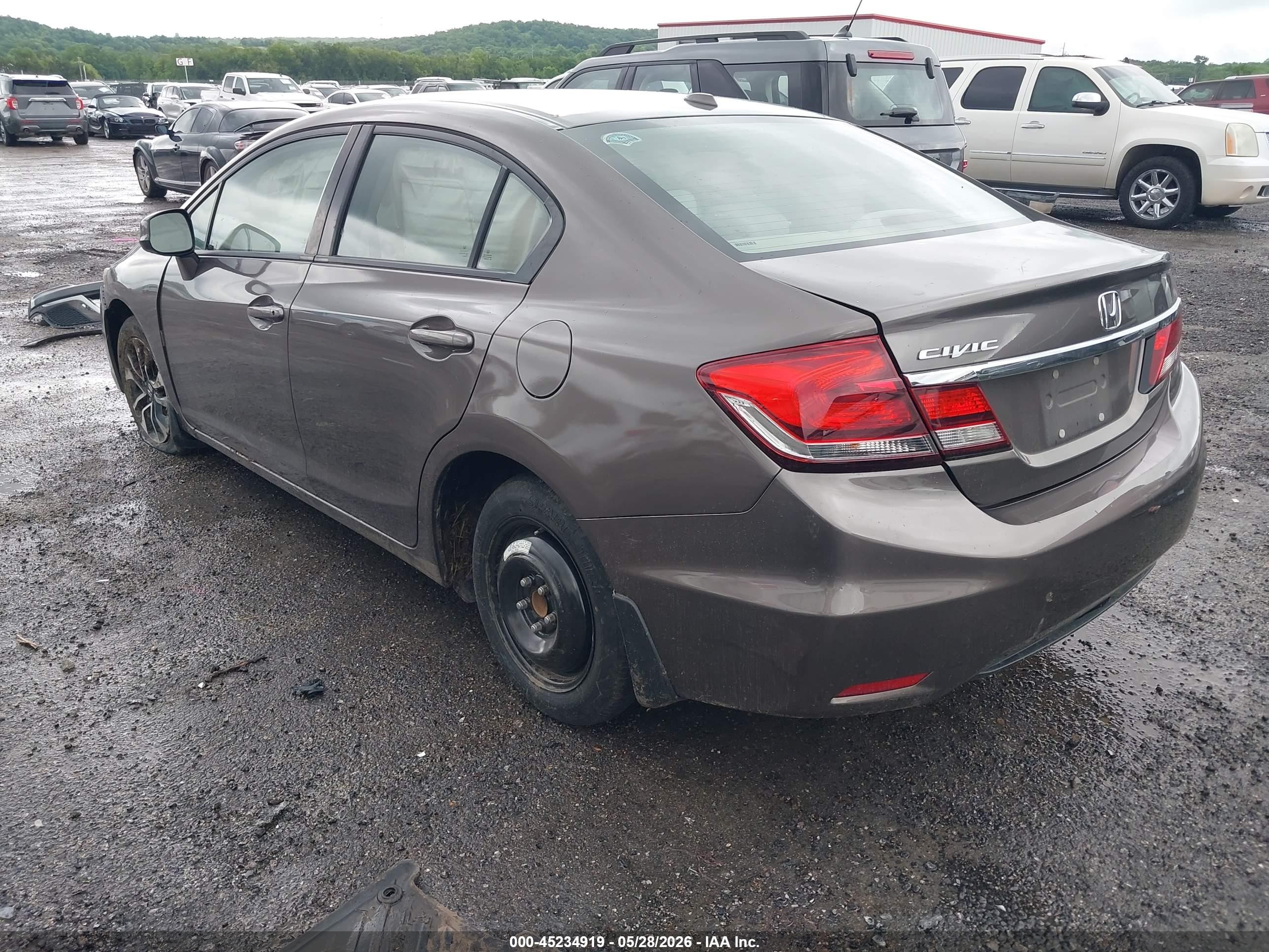 2013 Honda Civic Ex-l Gray vin: 2HGFB2F9XDH526242