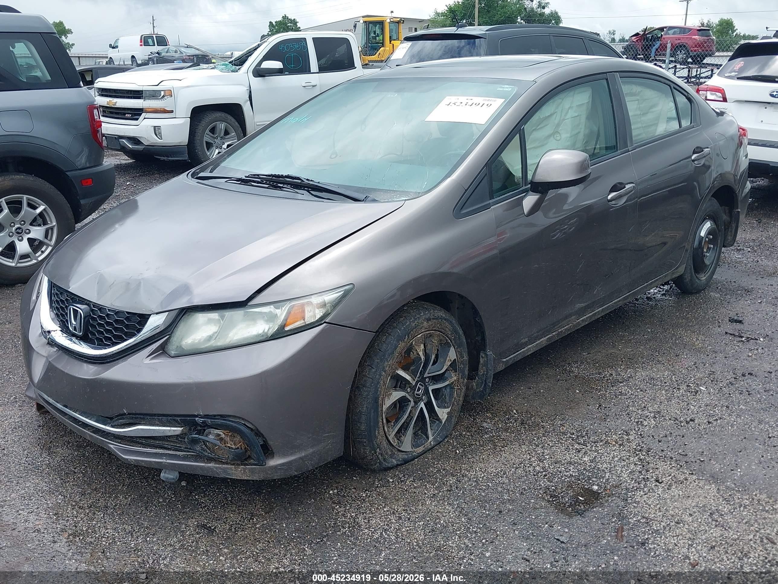 2013 Honda Civic Ex-l Gray vin: 2HGFB2F9XDH526242