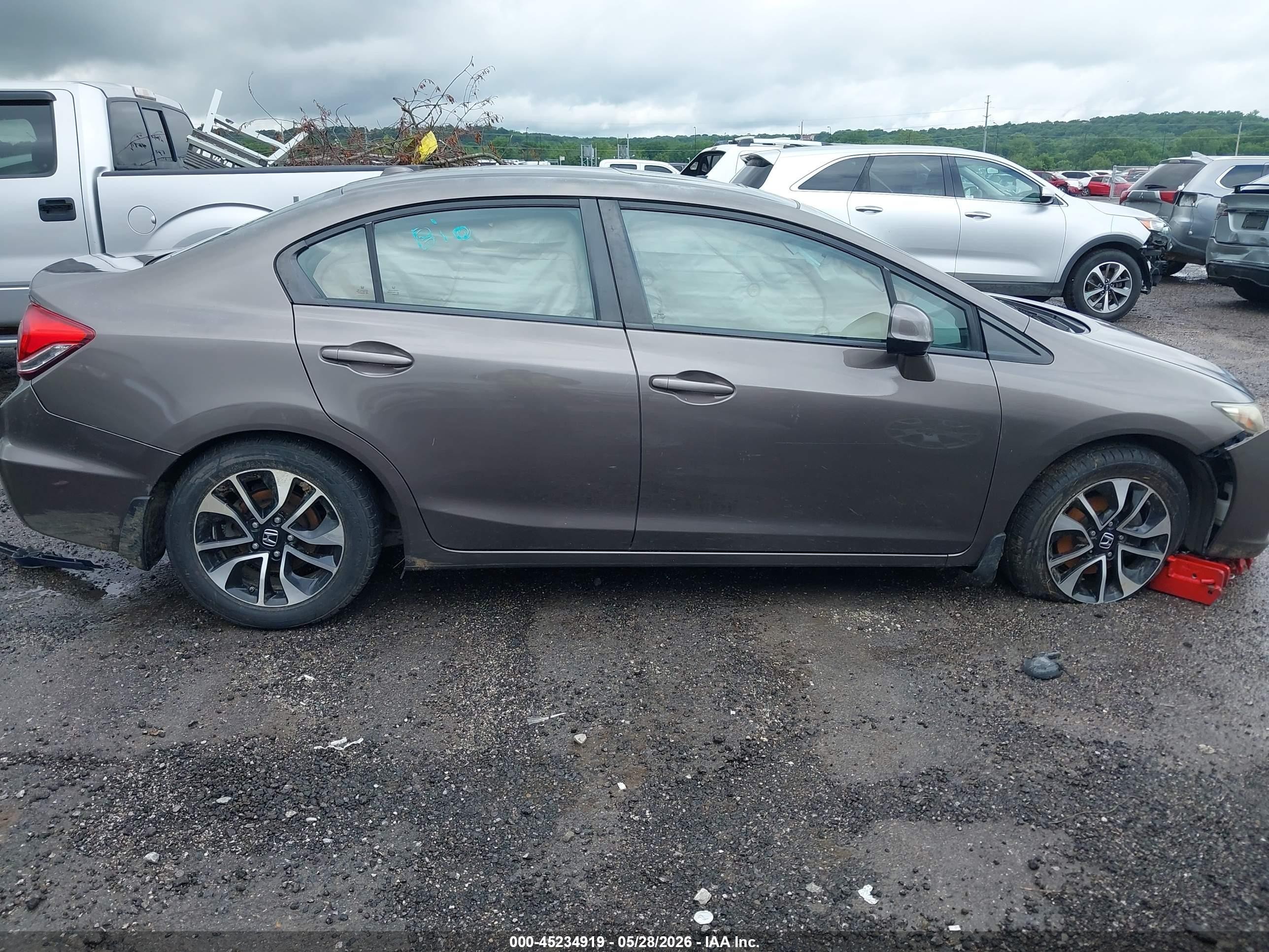 2013 Honda Civic Ex-l Gray vin: 2HGFB2F9XDH526242
