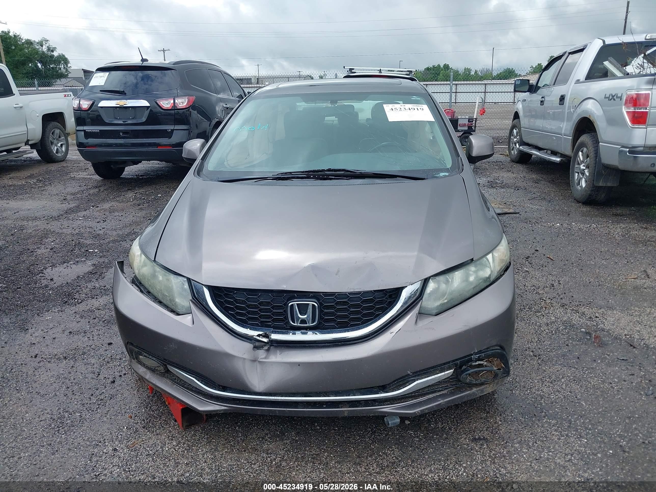 2013 Honda Civic Ex-l Gray vin: 2HGFB2F9XDH526242
