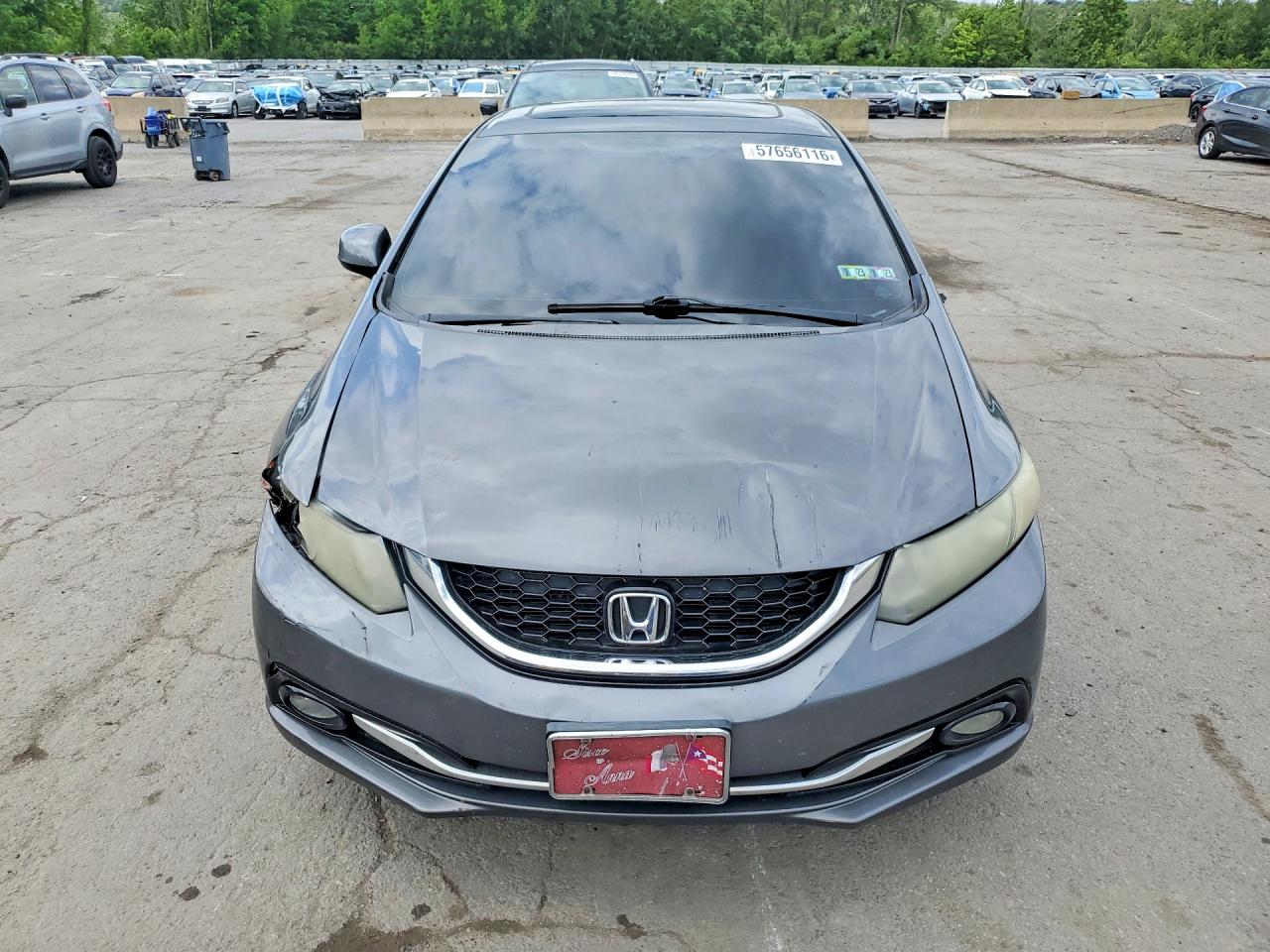 2013 Honda Civic Exl Gray vin: 2HGFB2F9XDH551013