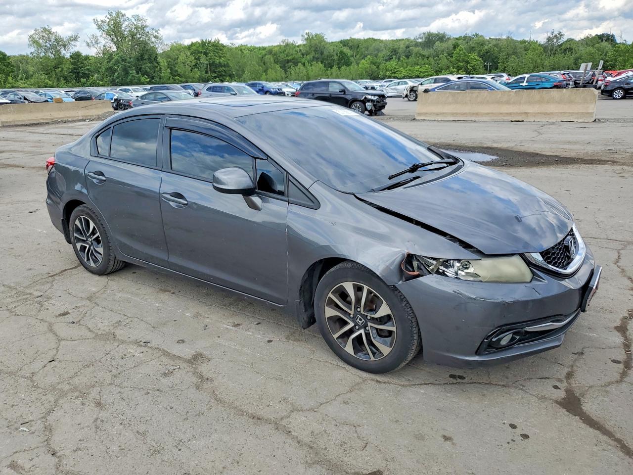2013 Honda Civic Exl Gray vin: 2HGFB2F9XDH551013