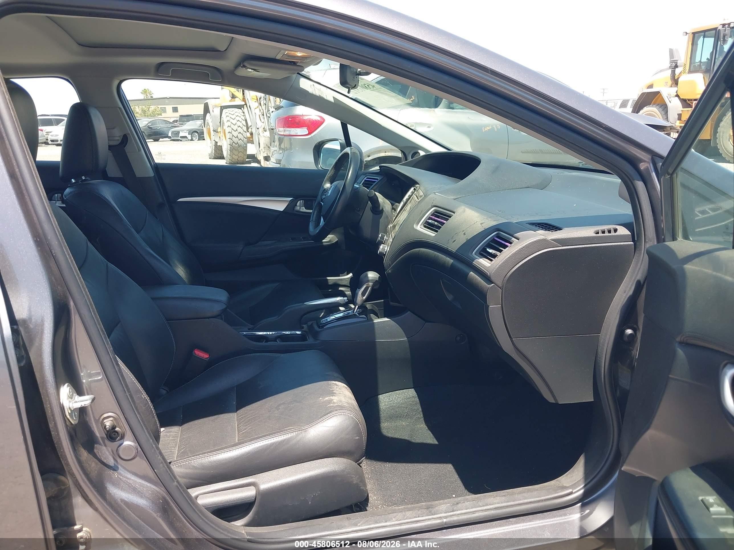 2015 Honda Civic Ex-l Gray vin: 2HGFB2F9XFH529497