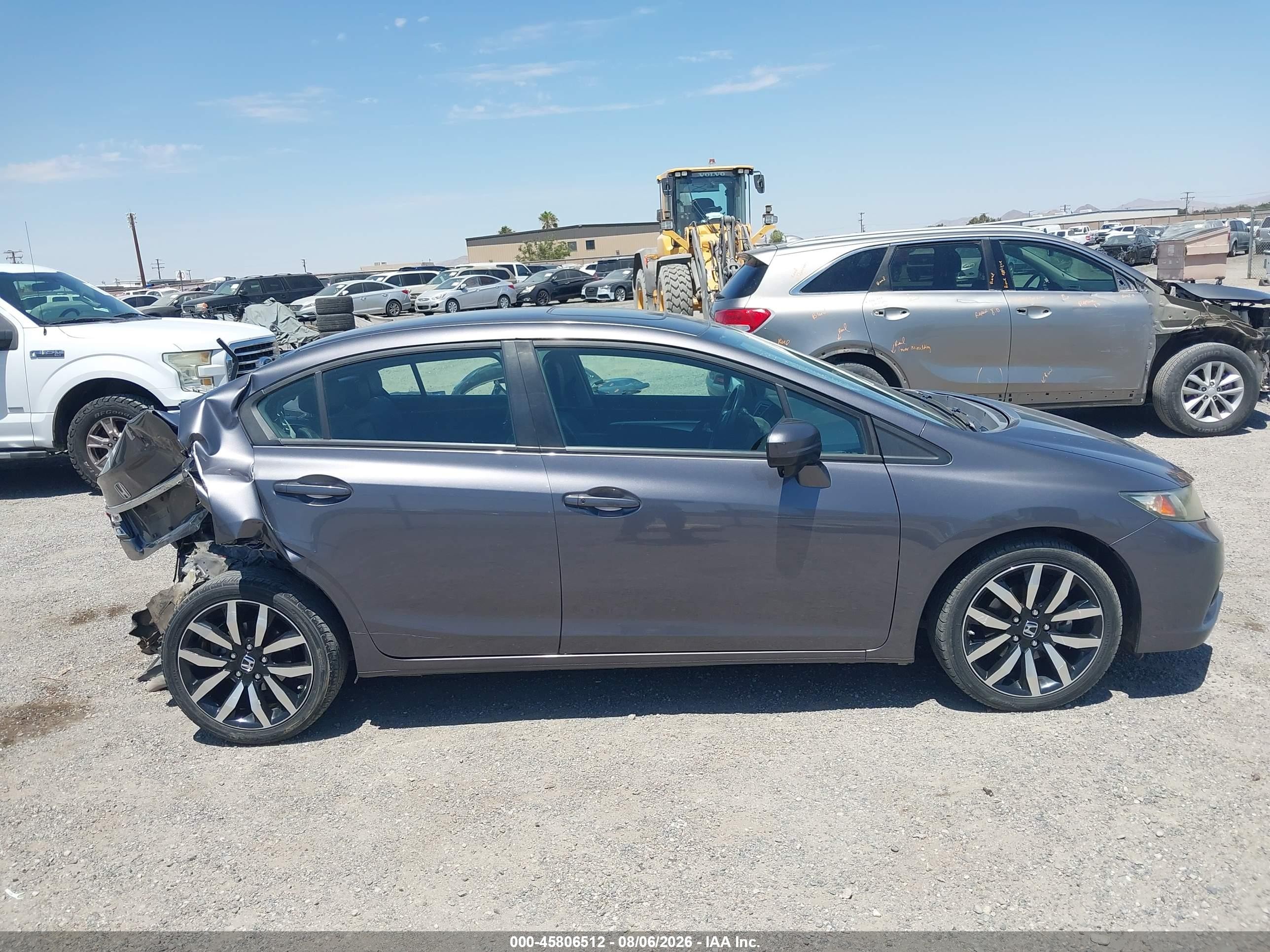 2015 Honda Civic Ex-l Gray vin: 2HGFB2F9XFH529497