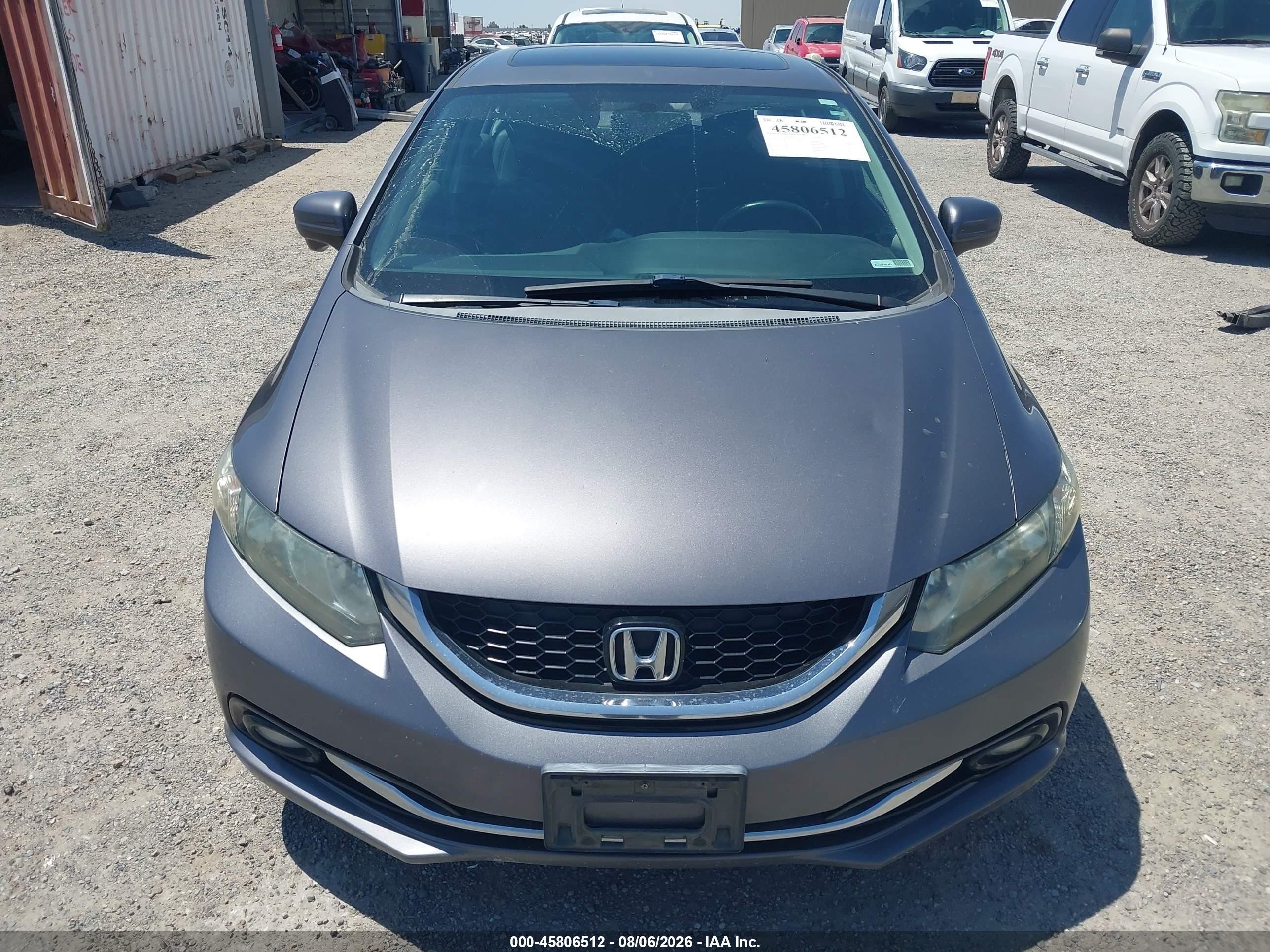 2015 Honda Civic Ex-l Gray vin: 2HGFB2F9XFH529497
