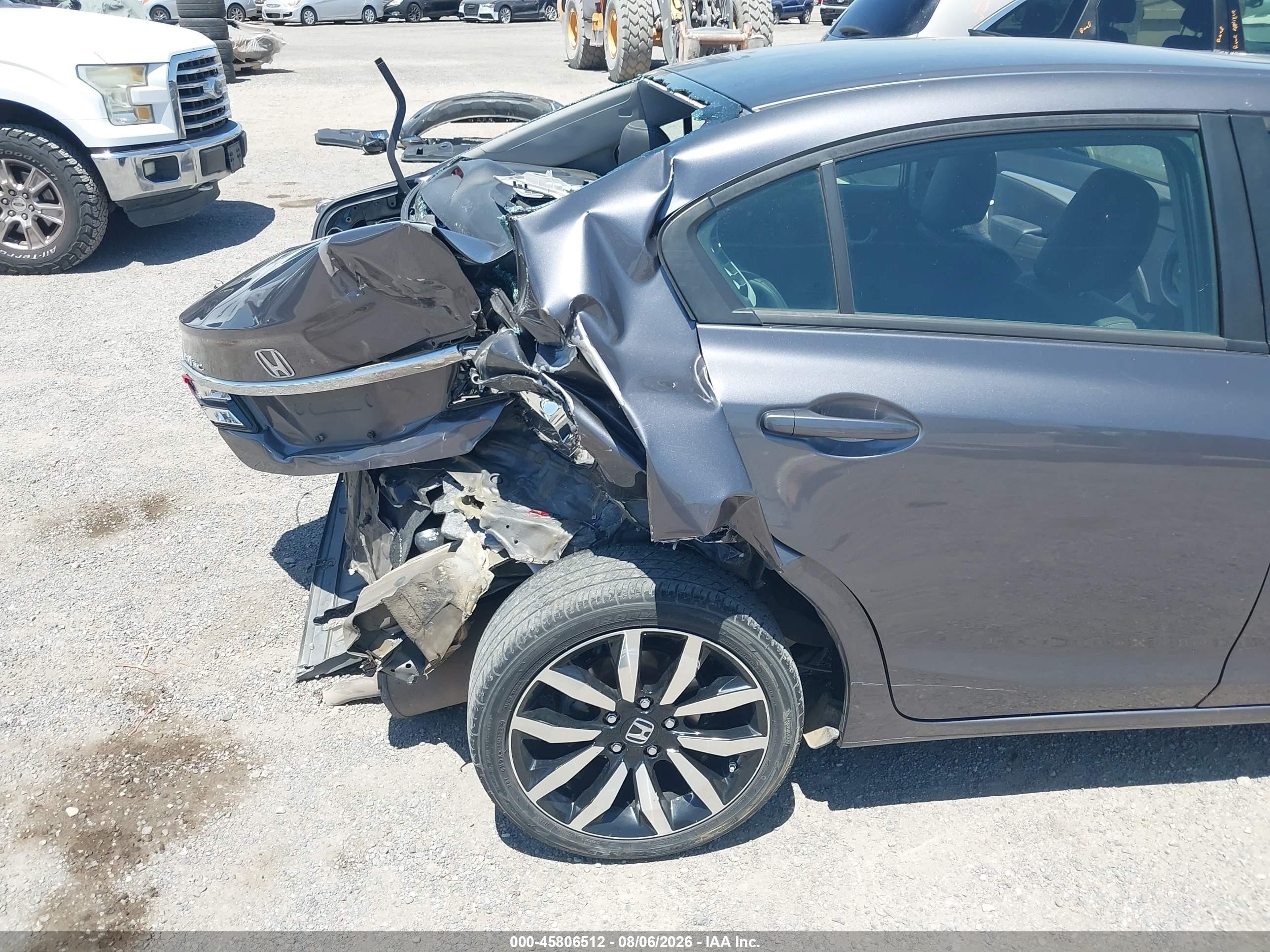 2015 Honda Civic Ex-l Gray vin: 2HGFB2F9XFH529497