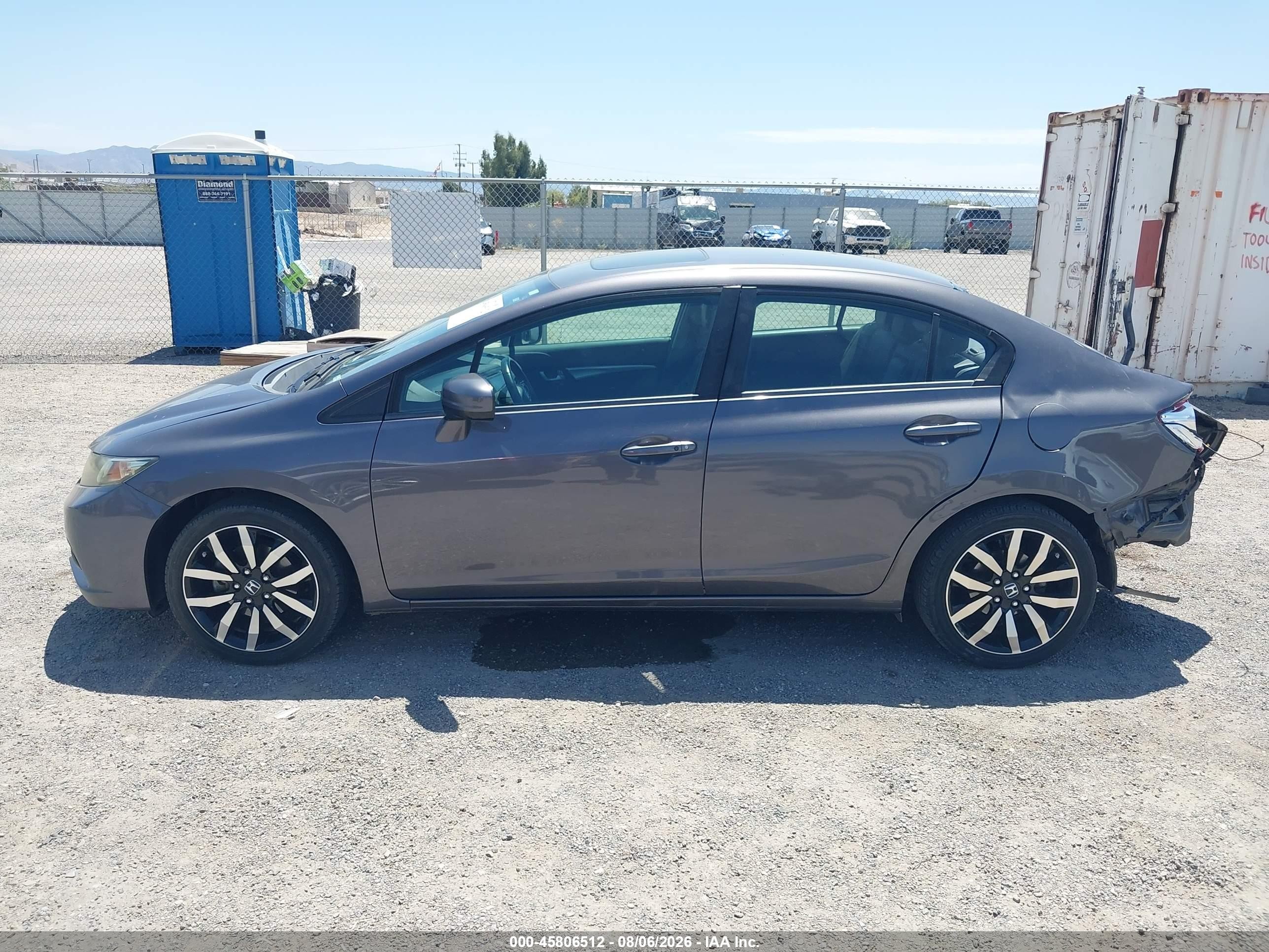 2015 Honda Civic Ex-l Gray vin: 2HGFB2F9XFH529497