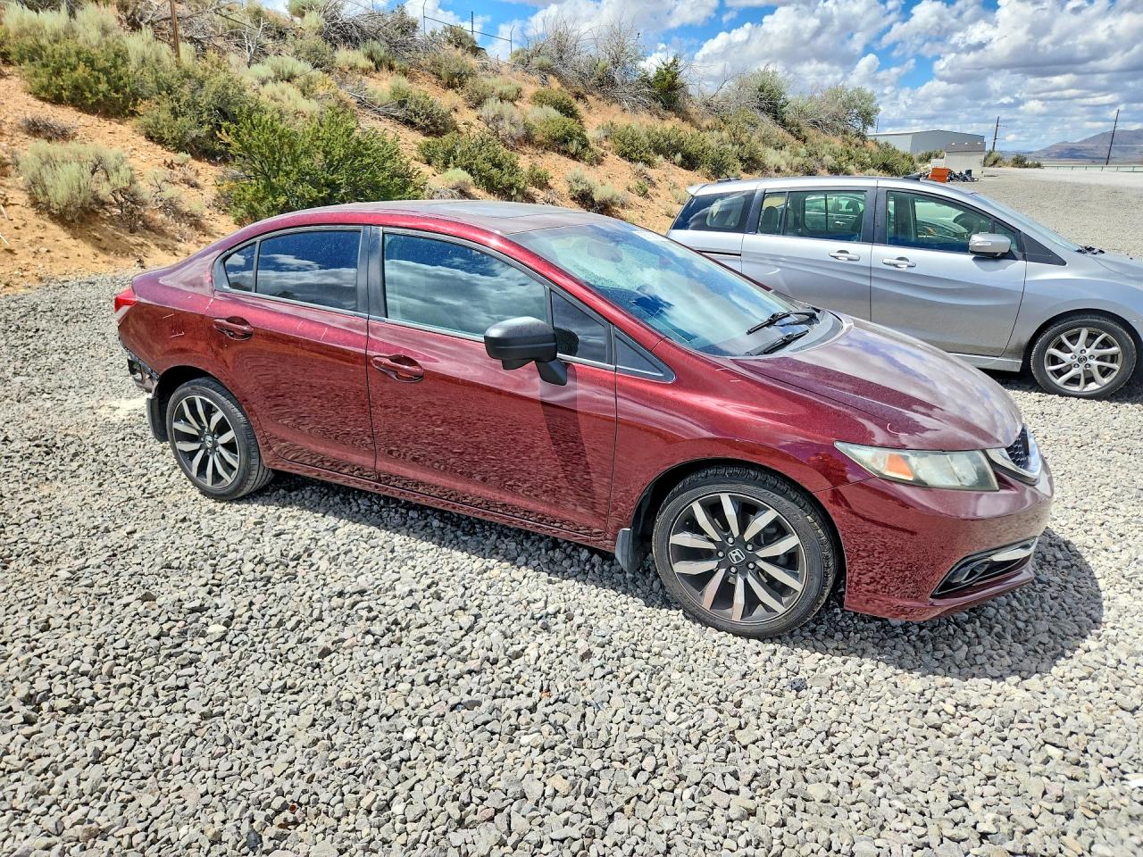 2015 Honda Civic Exl Burgundy vin: 2HGFB2F9XFH530701