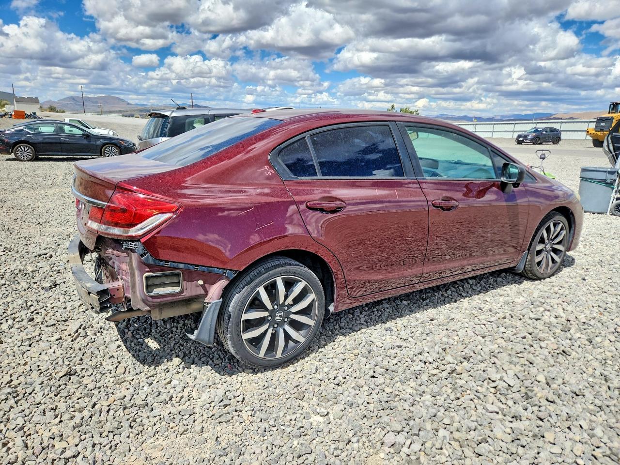 2015 Honda Civic Exl Burgundy vin: 2HGFB2F9XFH530701