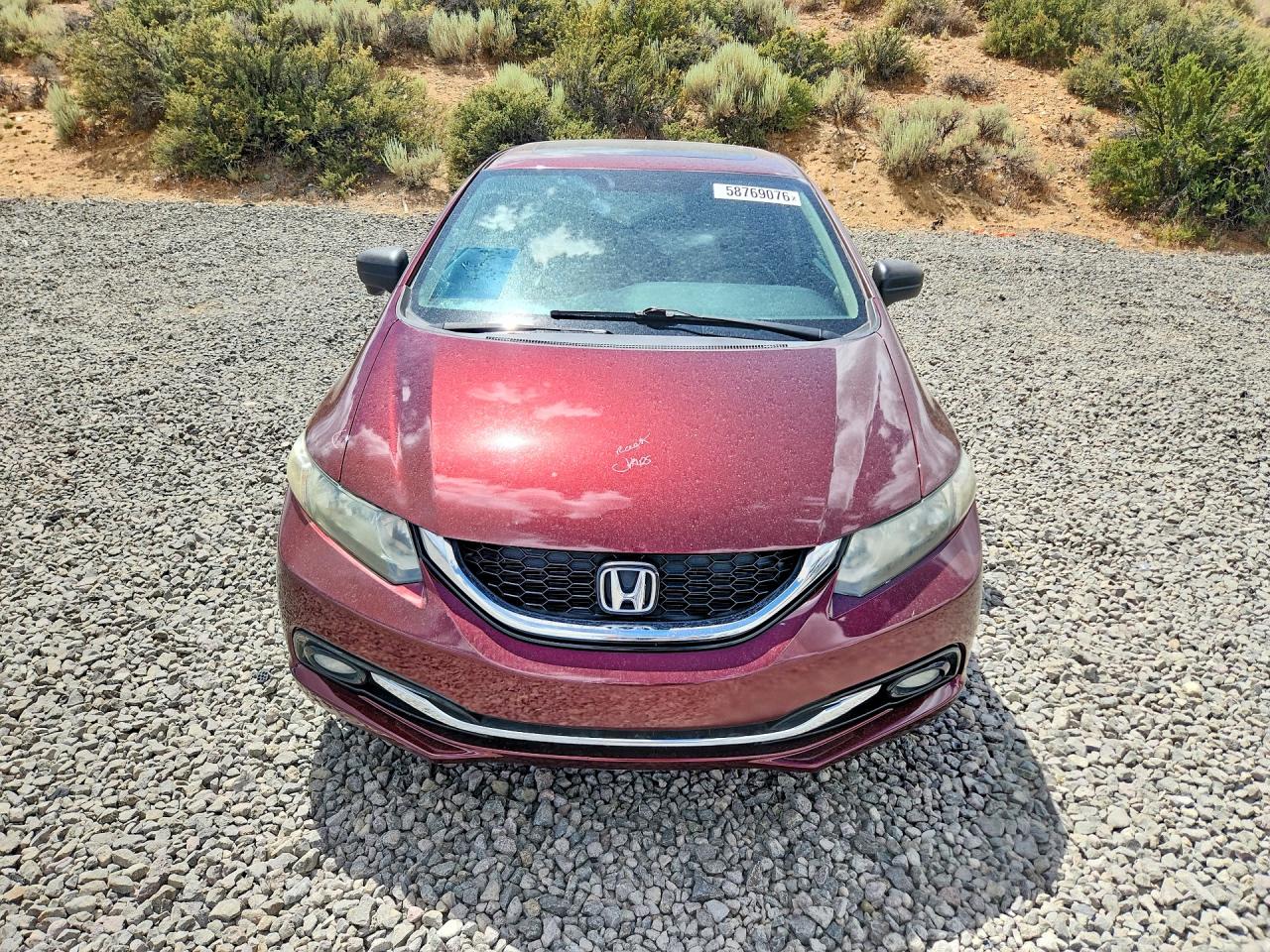 2015 Honda Civic Exl Burgundy vin: 2HGFB2F9XFH530701