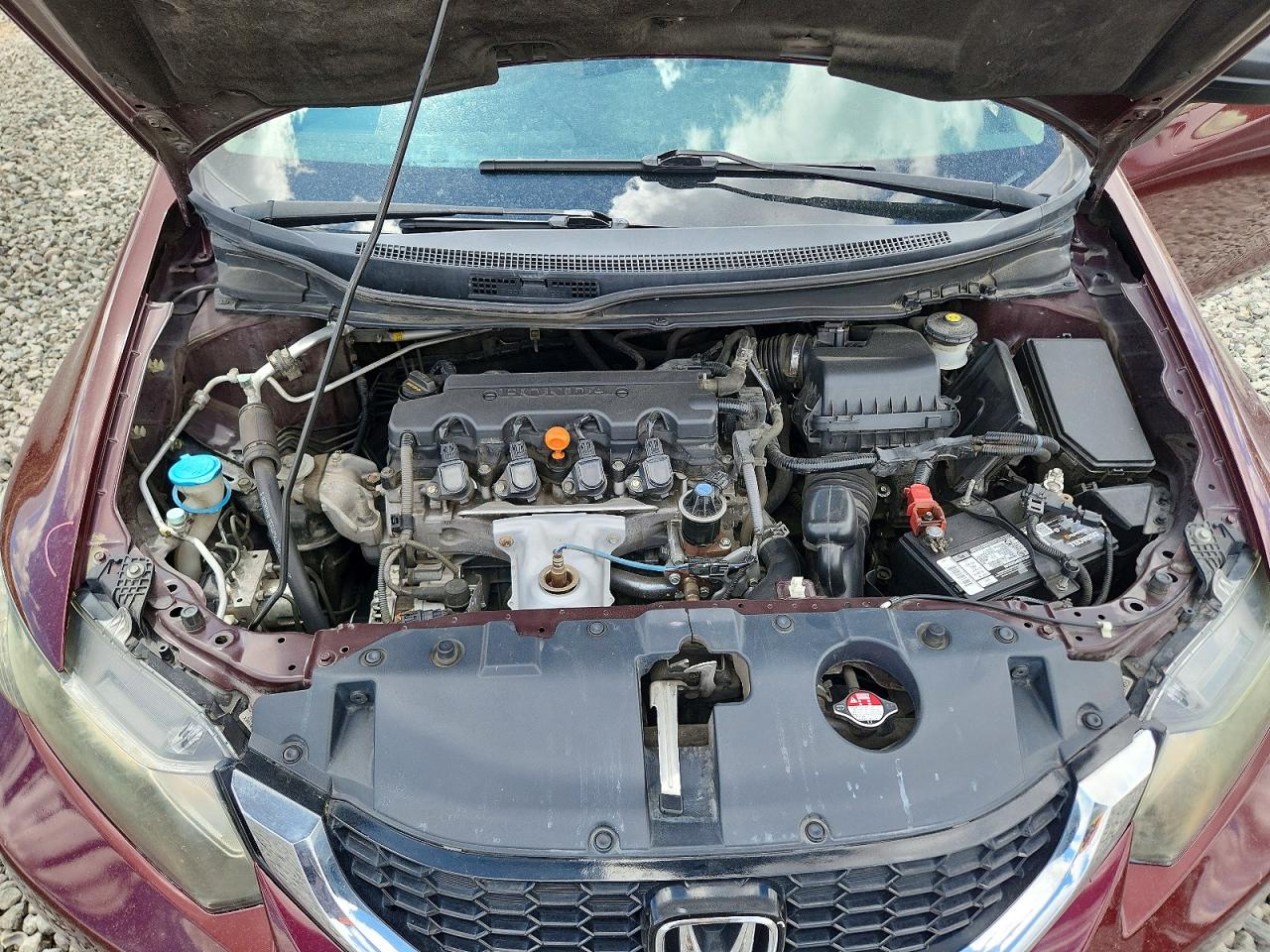 2015 Honda Civic Exl Burgundy vin: 2HGFB2F9XFH530701