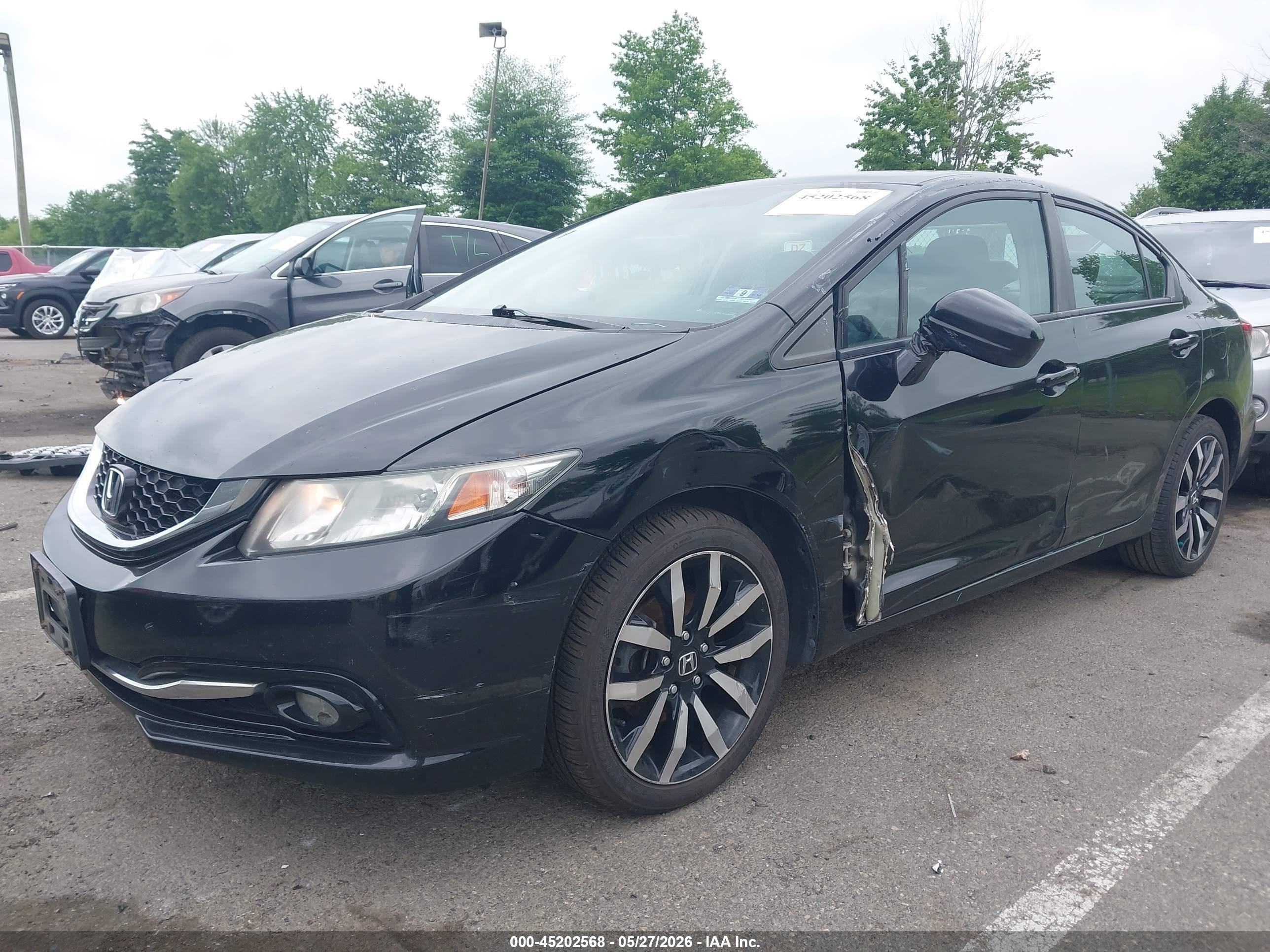 2015 Honda Civic Ex-l Black vin: 2HGFB2F9XFH550852
