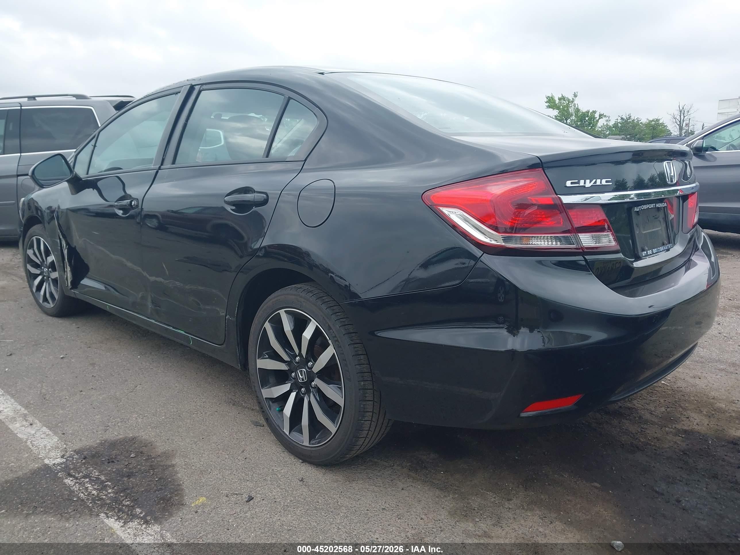 2015 Honda Civic Ex-l Black vin: 2HGFB2F9XFH550852