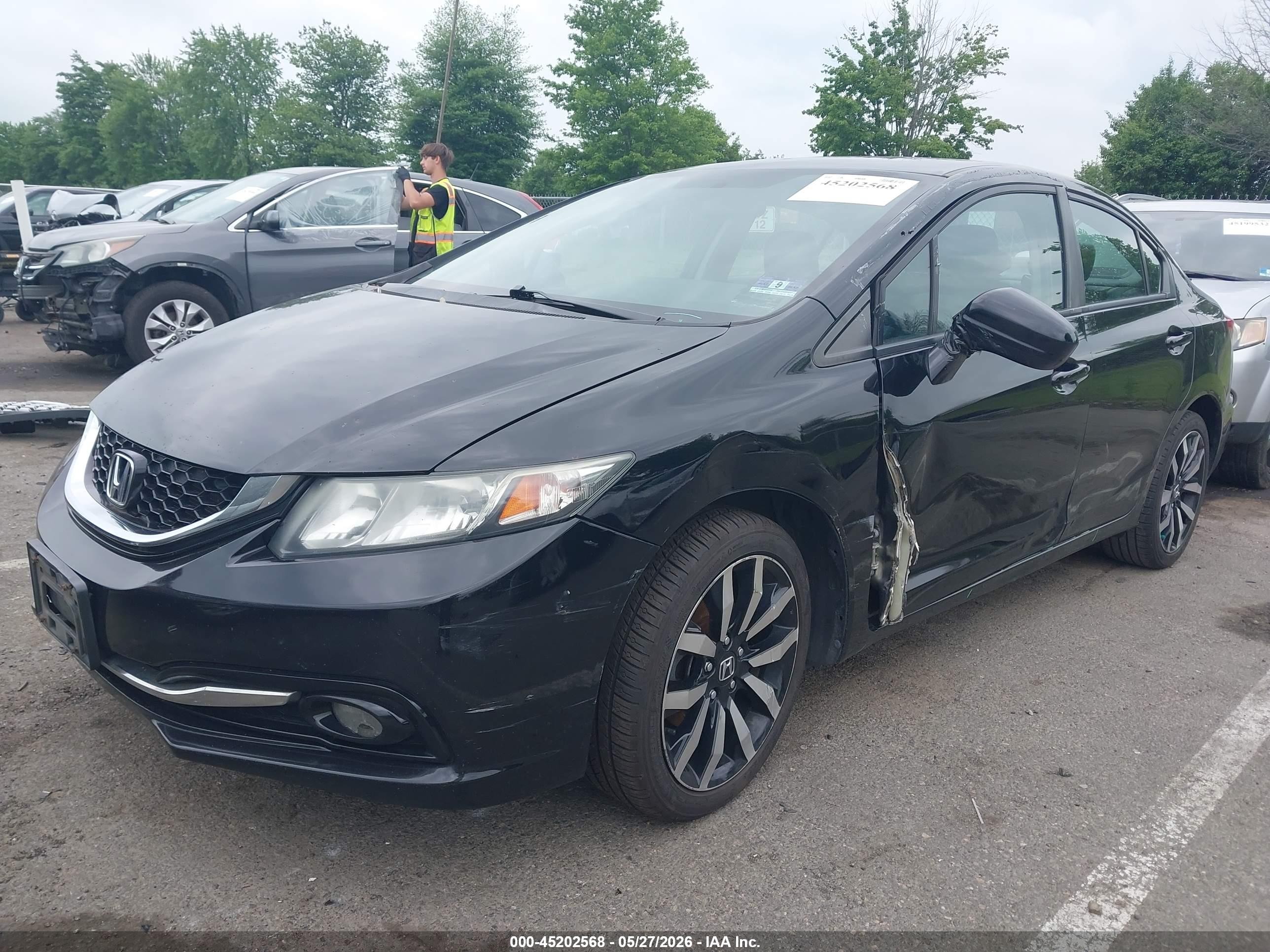 2015 Honda Civic Ex-l Black vin: 2HGFB2F9XFH550852
