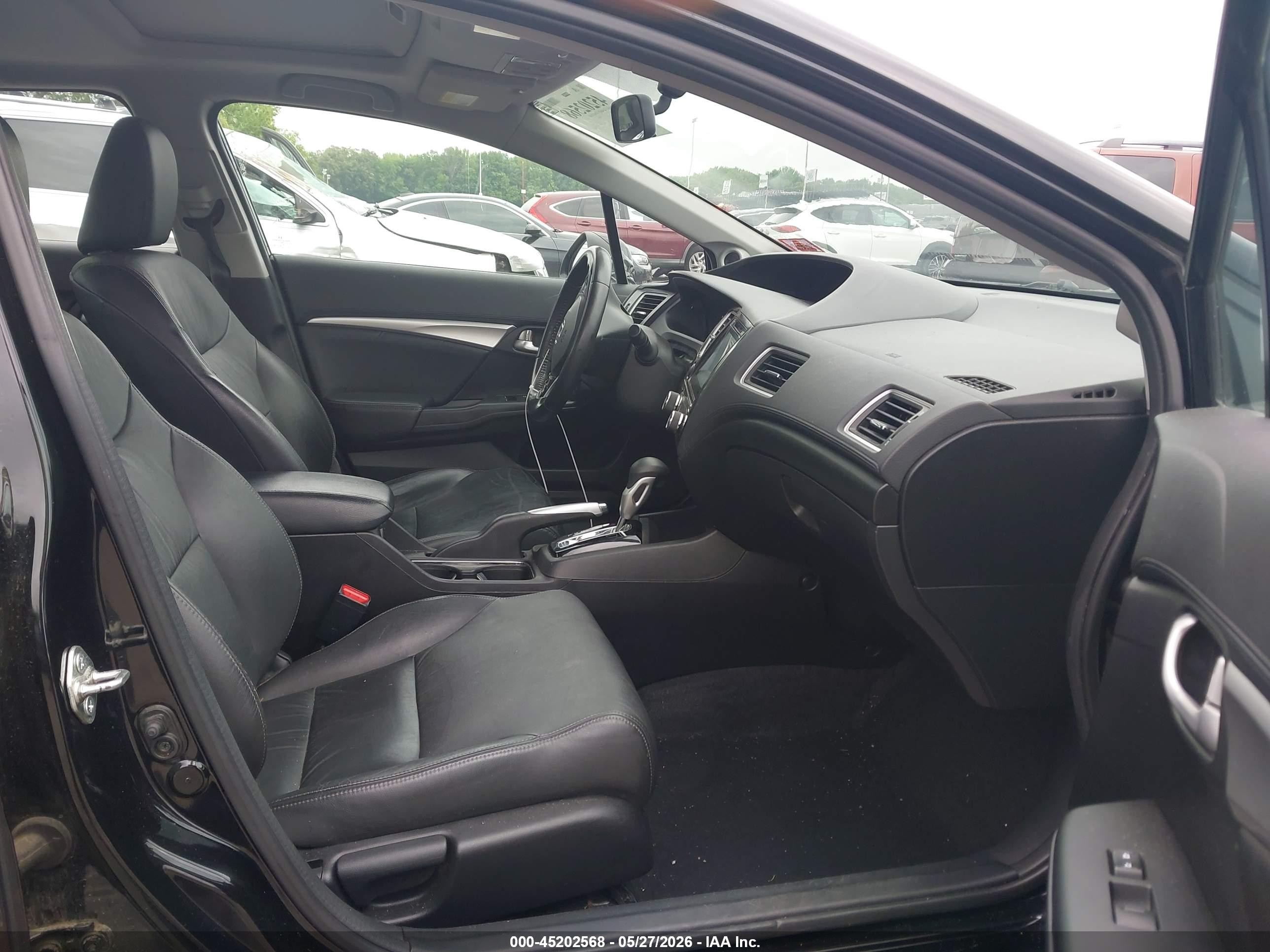 2015 Honda Civic Ex-l Black vin: 2HGFB2F9XFH550852