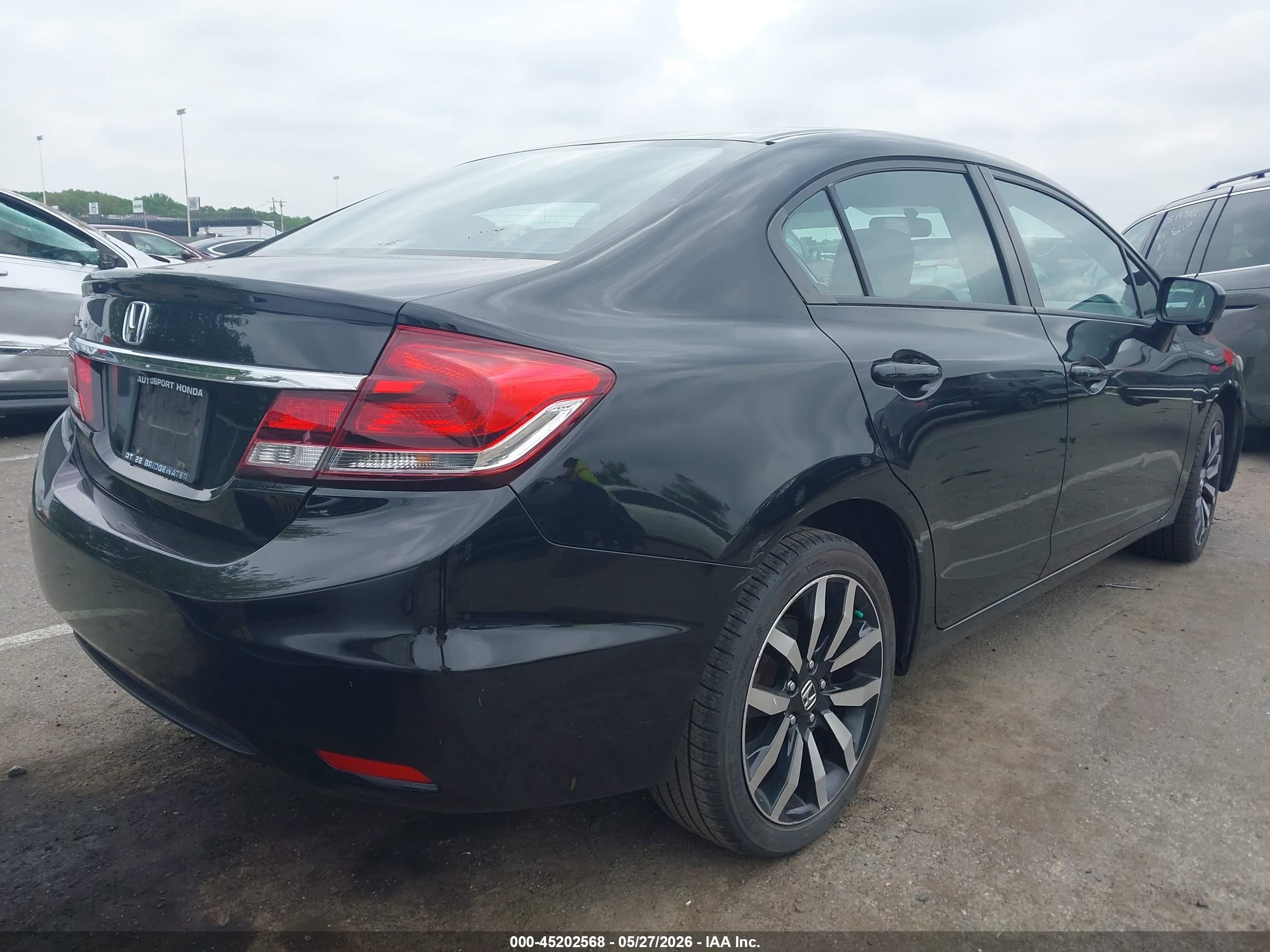 2015 Honda Civic Ex-l Black vin: 2HGFB2F9XFH550852