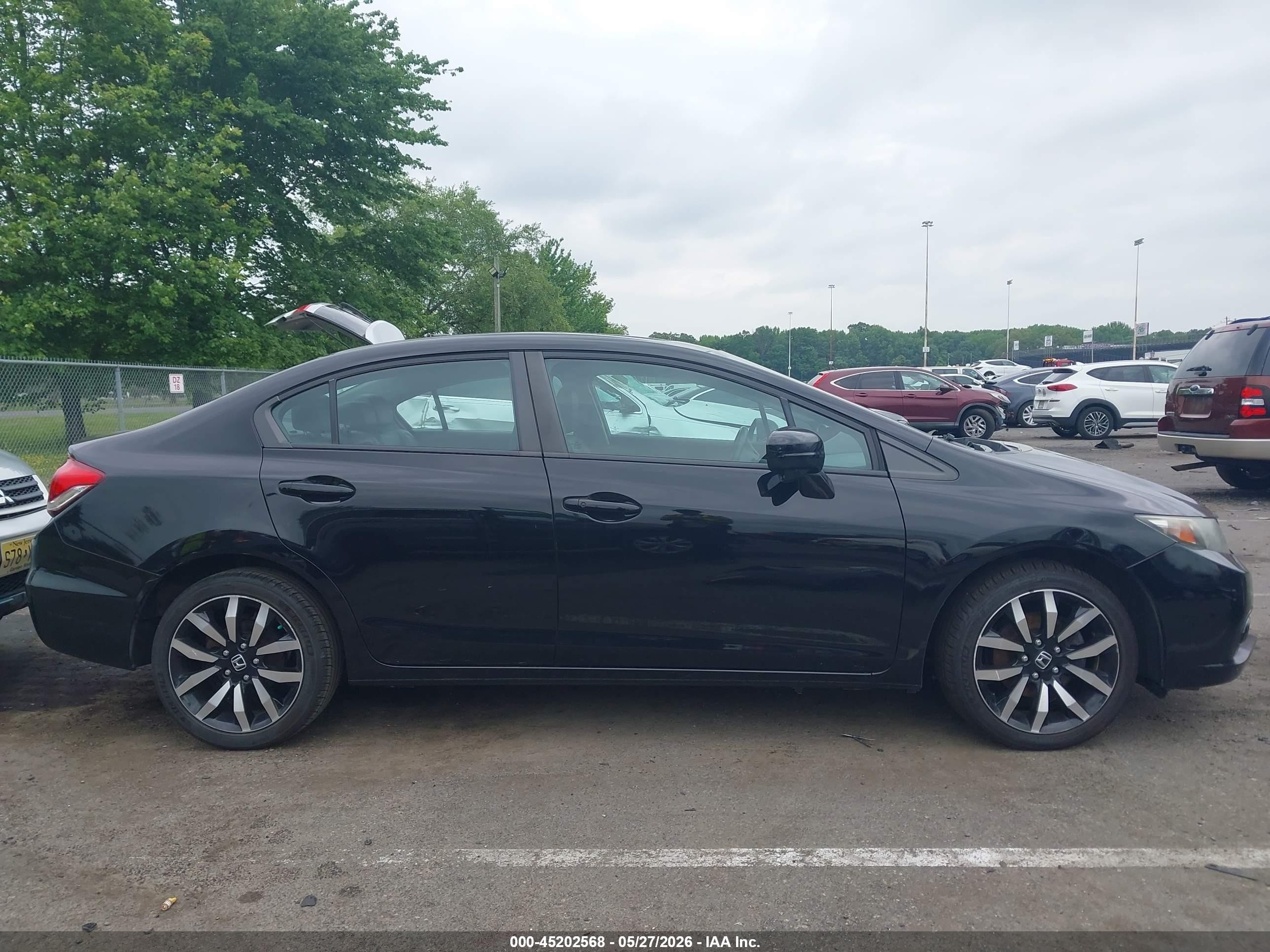 2015 Honda Civic Ex-l Black vin: 2HGFB2F9XFH550852