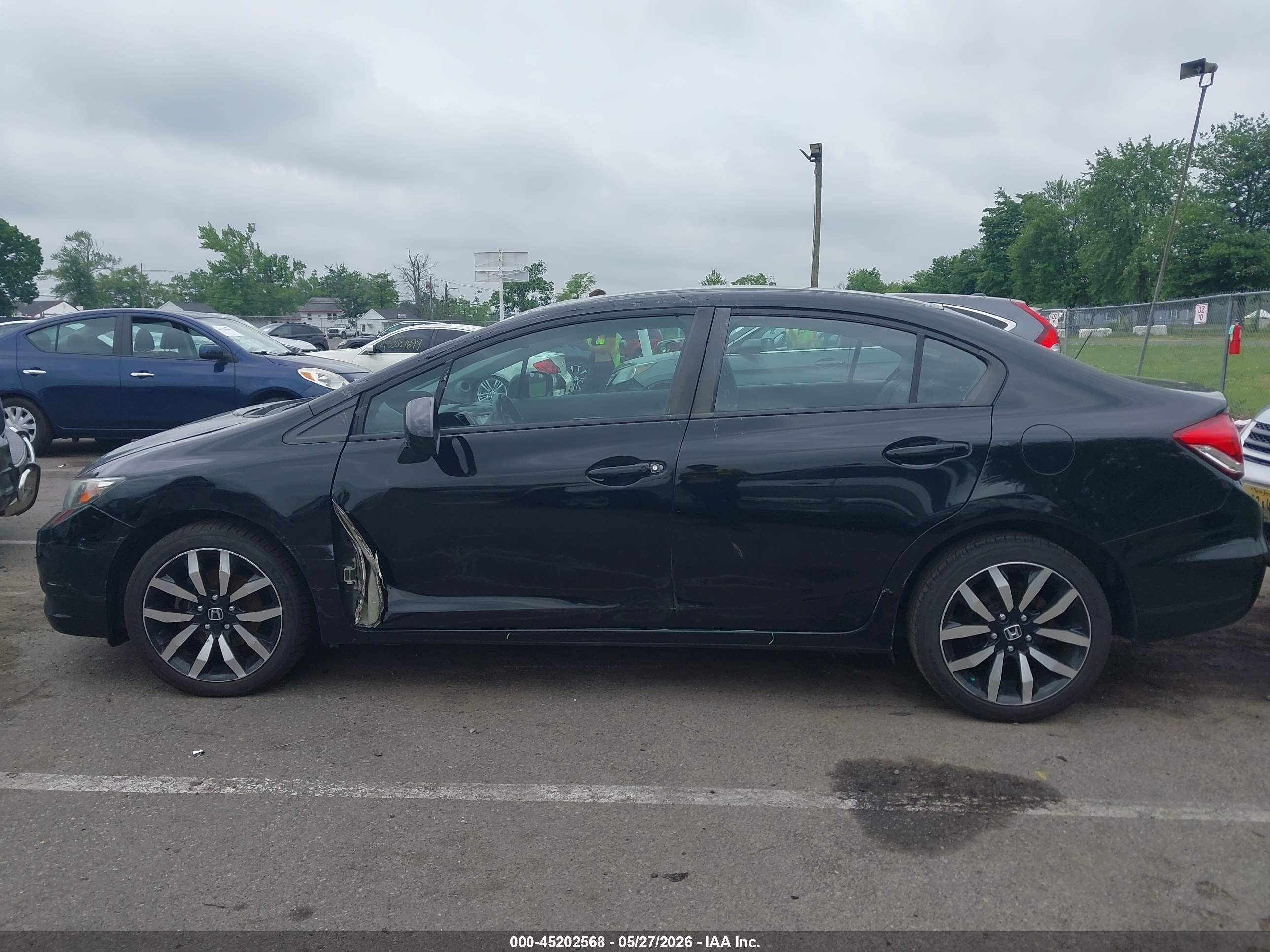 2015 Honda Civic Ex-l Black vin: 2HGFB2F9XFH550852