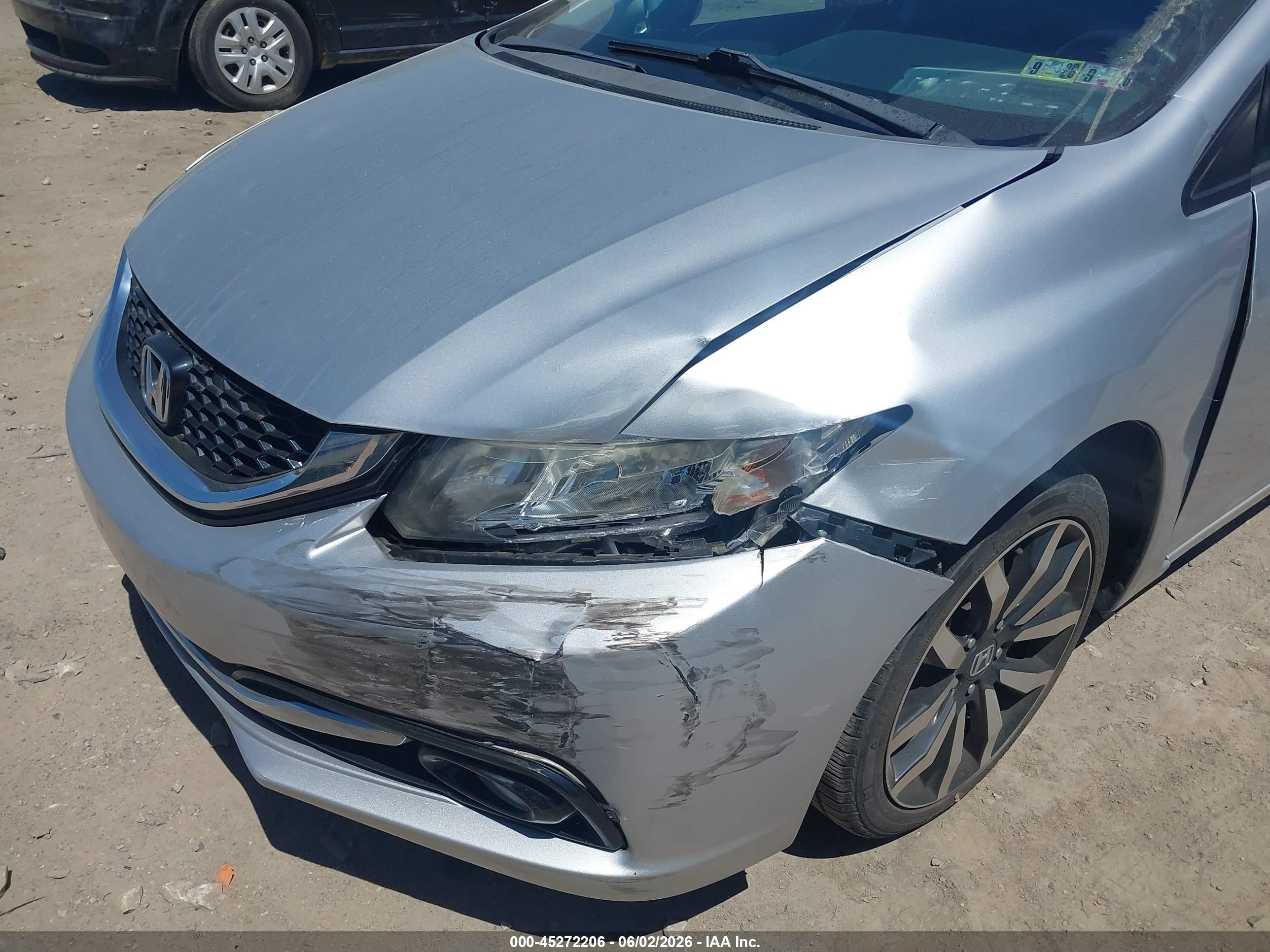 2015 Honda Civic Ex-l Silver vin: 2HGFB2F9XFH555744