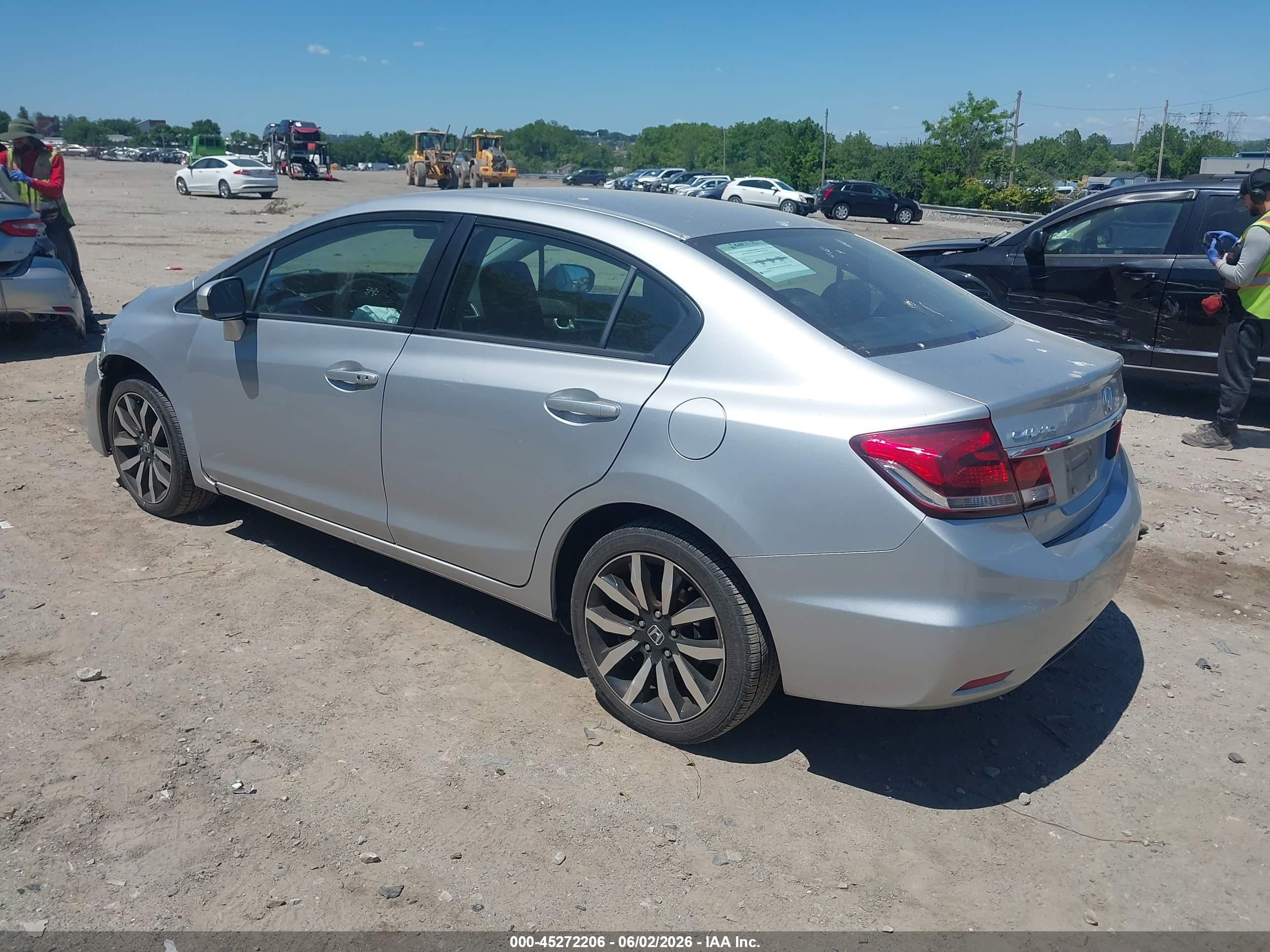 2015 Honda Civic Ex-l Silver vin: 2HGFB2F9XFH555744