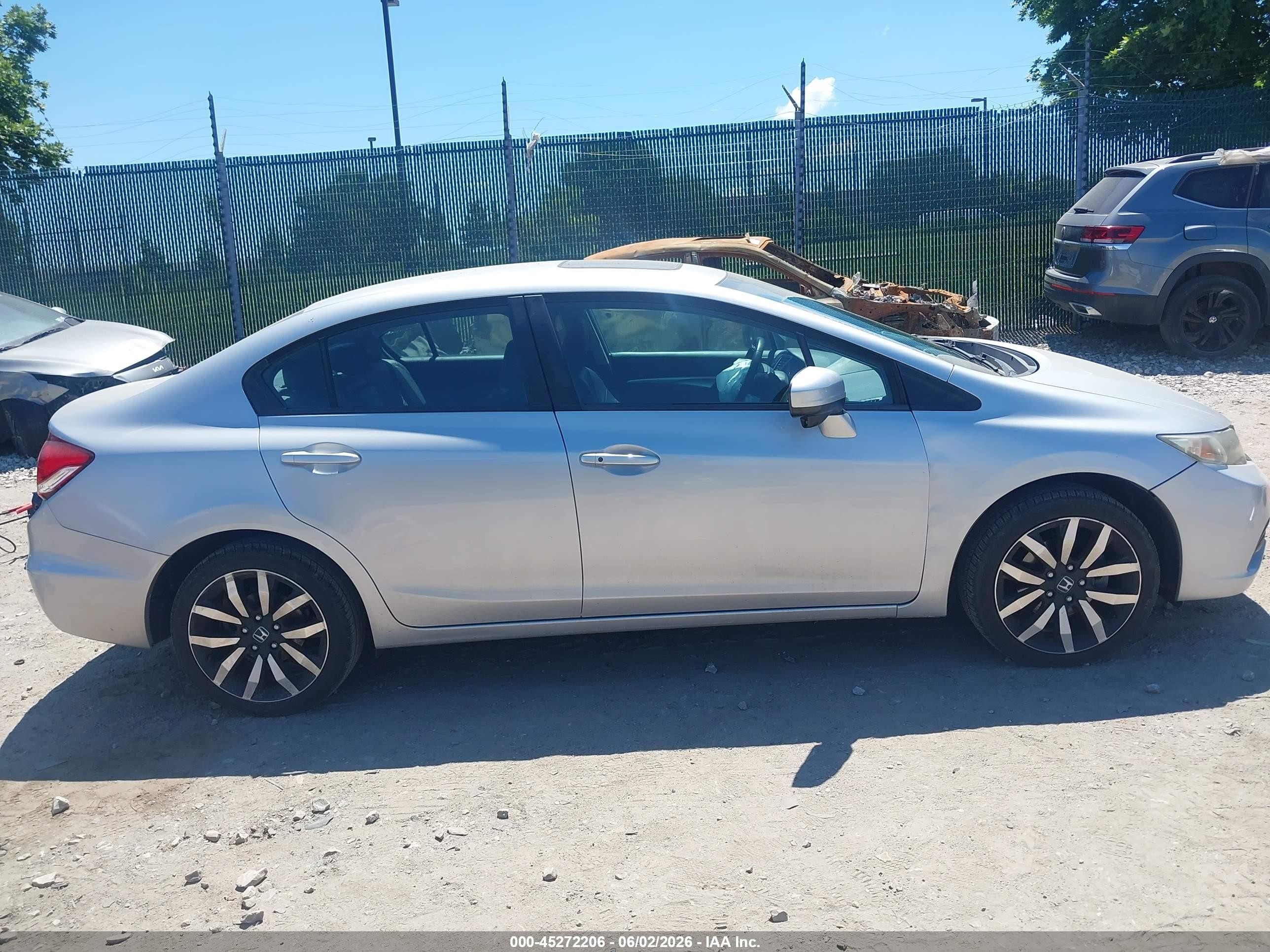 2015 Honda Civic Ex-l Silver vin: 2HGFB2F9XFH555744
