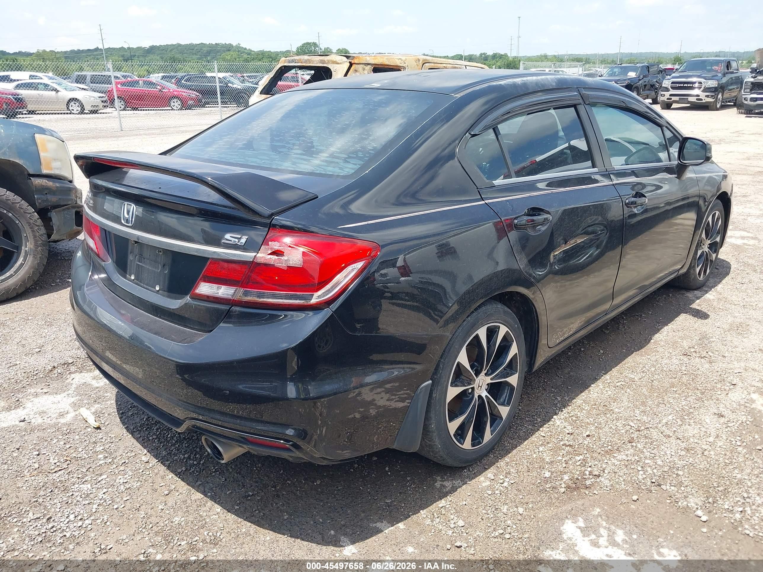 2013 Honda Civic Si Black vin: 2HGFB6E50DH701720