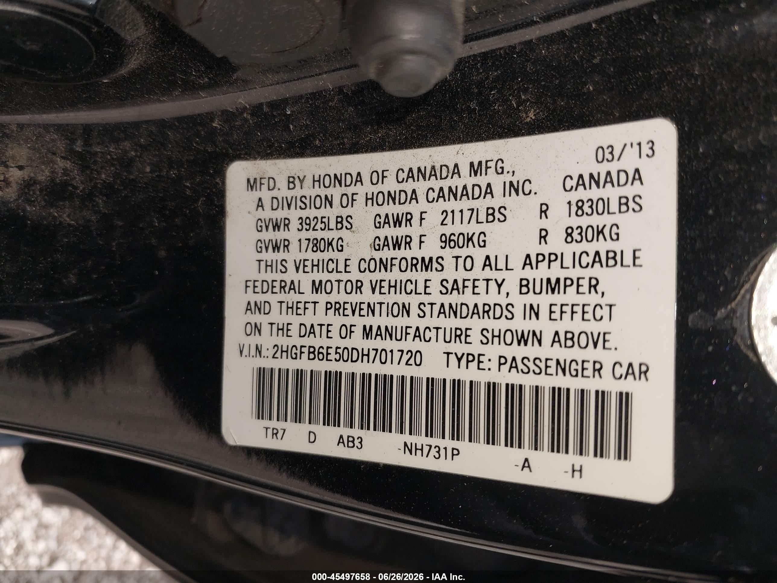 2013 Honda Civic Si Black vin: 2HGFB6E50DH701720