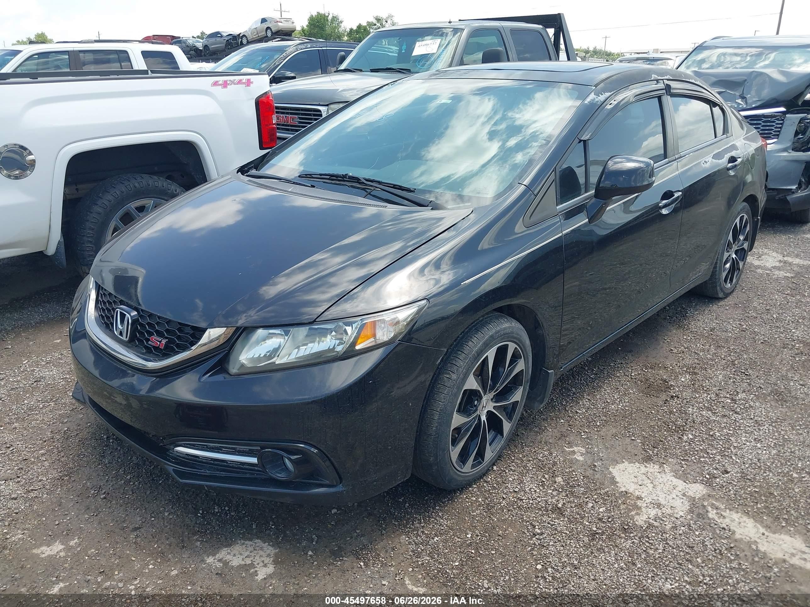 2013 Honda Civic Si Black vin: 2HGFB6E50DH701720
