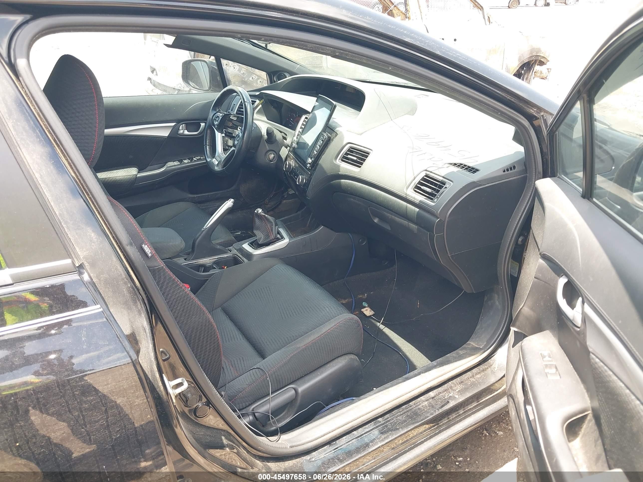2013 Honda Civic Si Black vin: 2HGFB6E50DH701720
