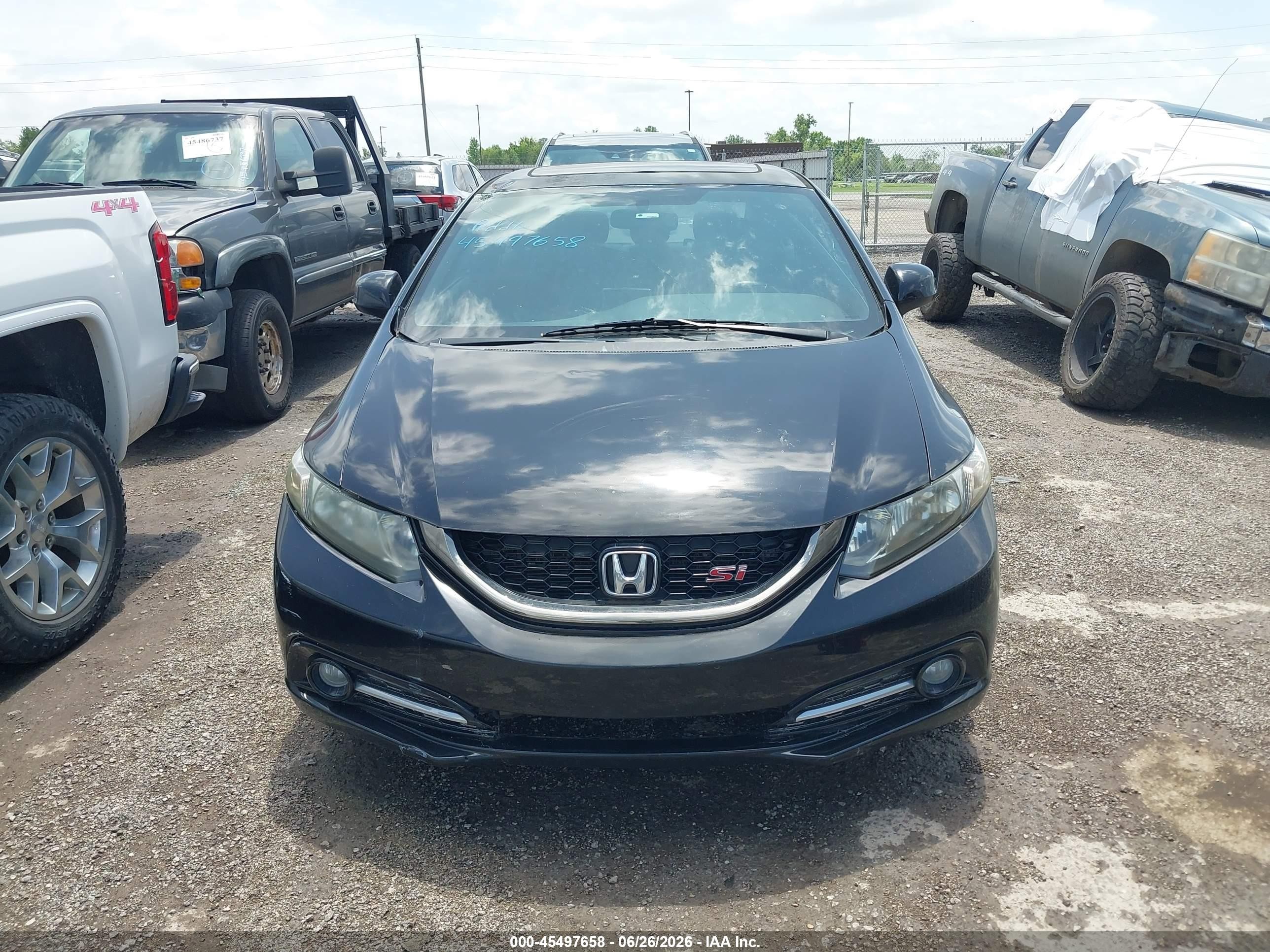 2013 Honda Civic Si Black vin: 2HGFB6E50DH701720