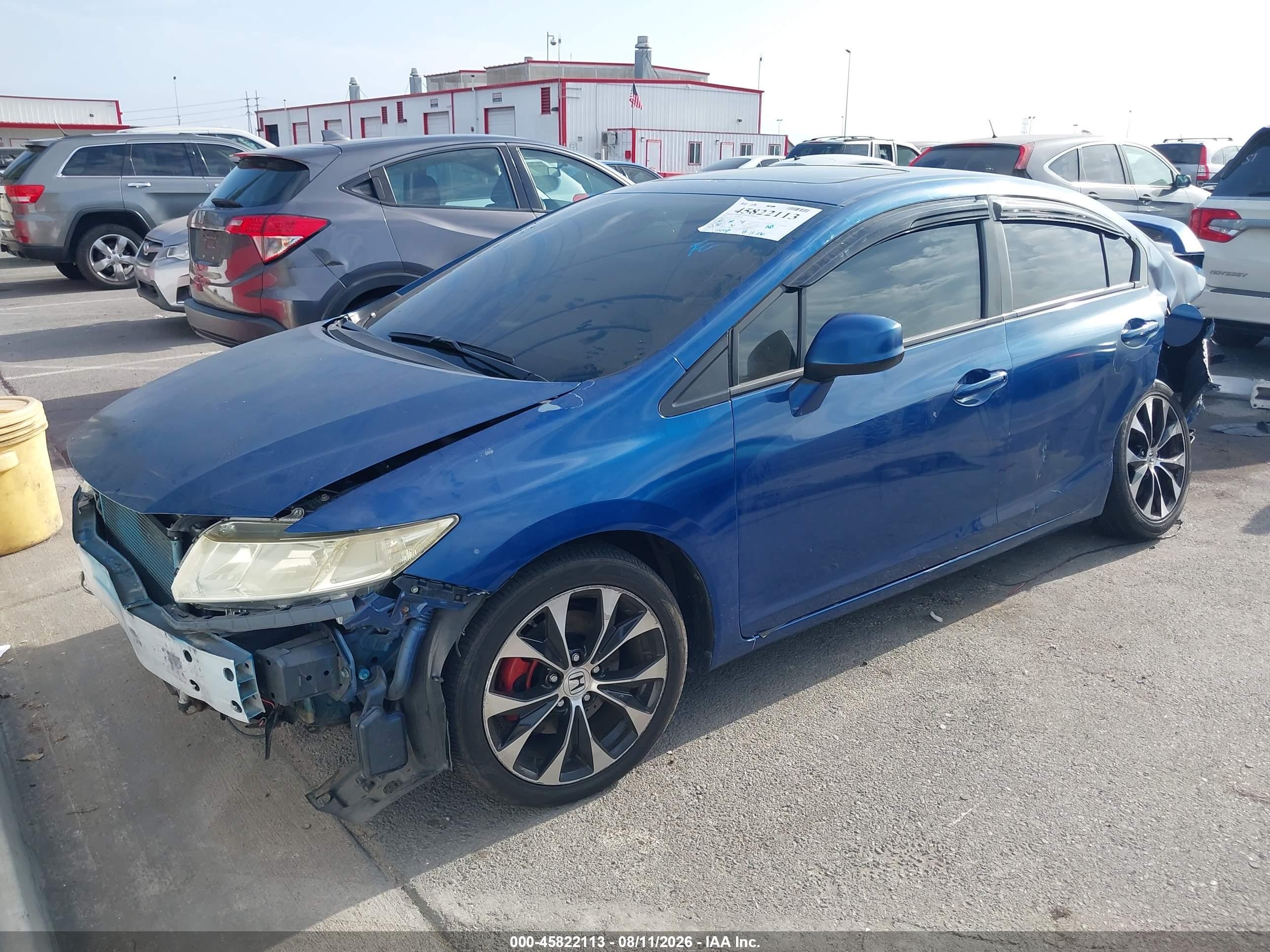 2013 Honda Civic Si Blue vin: 2HGFB6E50DH706335