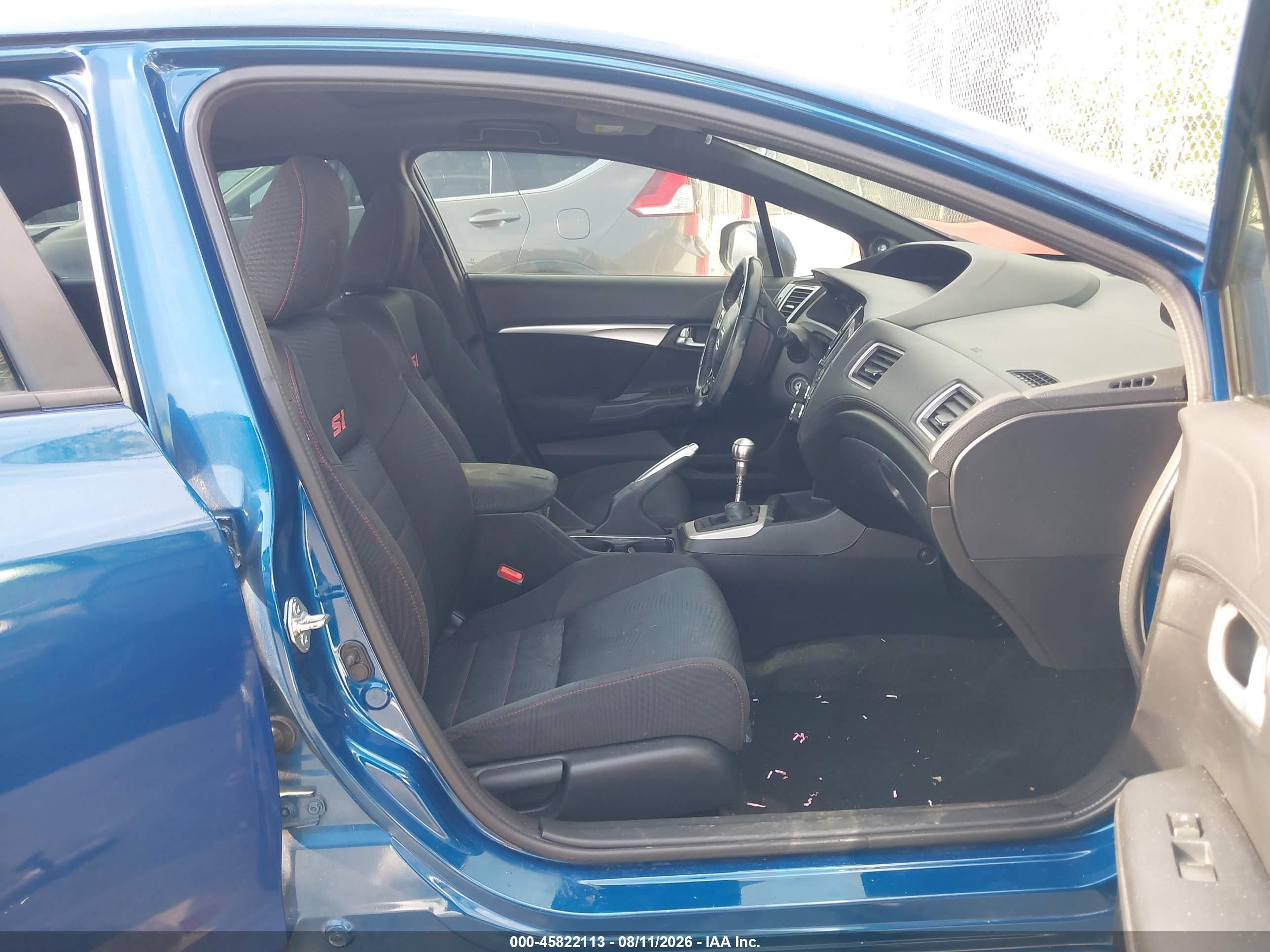 2013 Honda Civic Si Blue vin: 2HGFB6E50DH706335