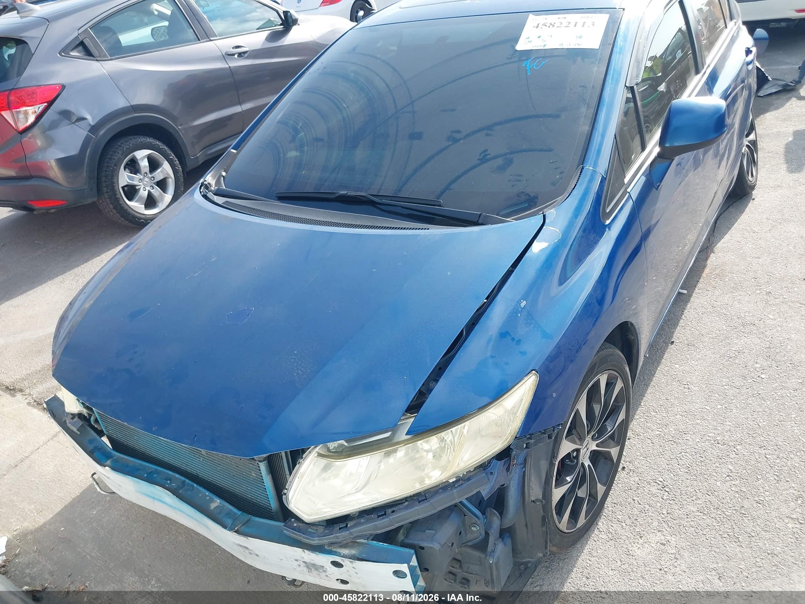 2013 Honda Civic Si Blue vin: 2HGFB6E50DH706335