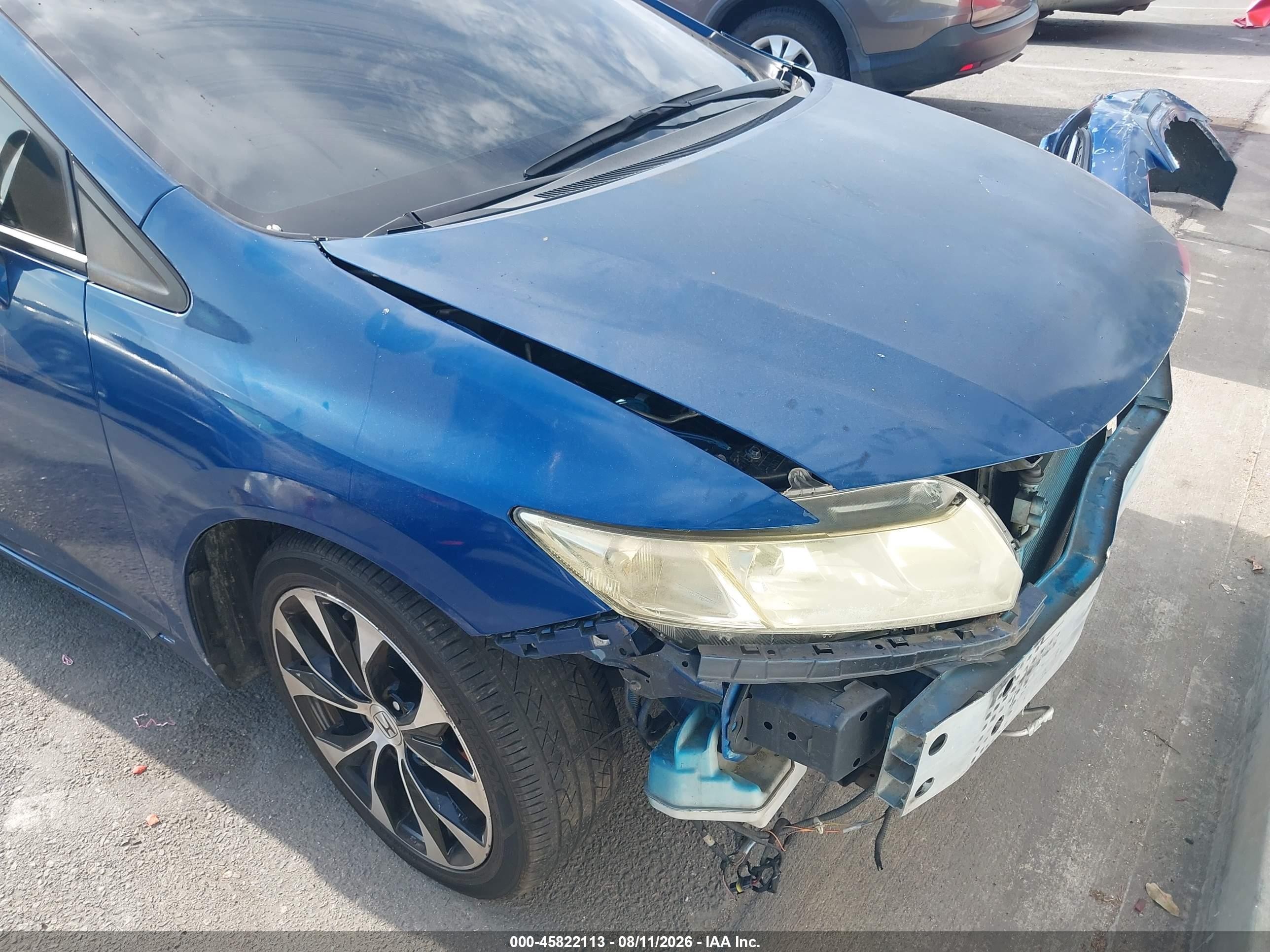 2013 Honda Civic Si Blue vin: 2HGFB6E50DH706335