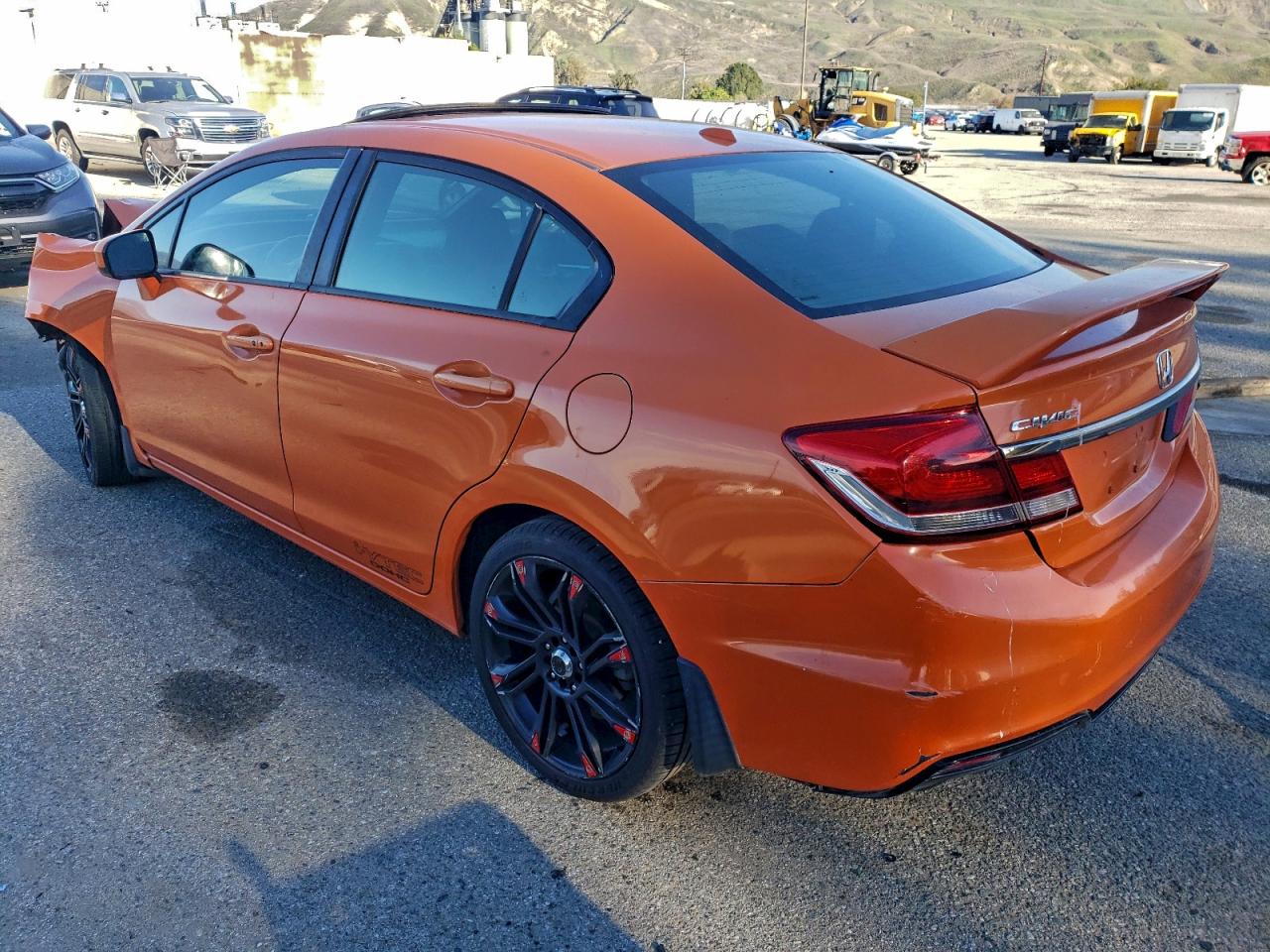 2014 Honda Civic Si Orange vin: 2HGFB6E50EH702545