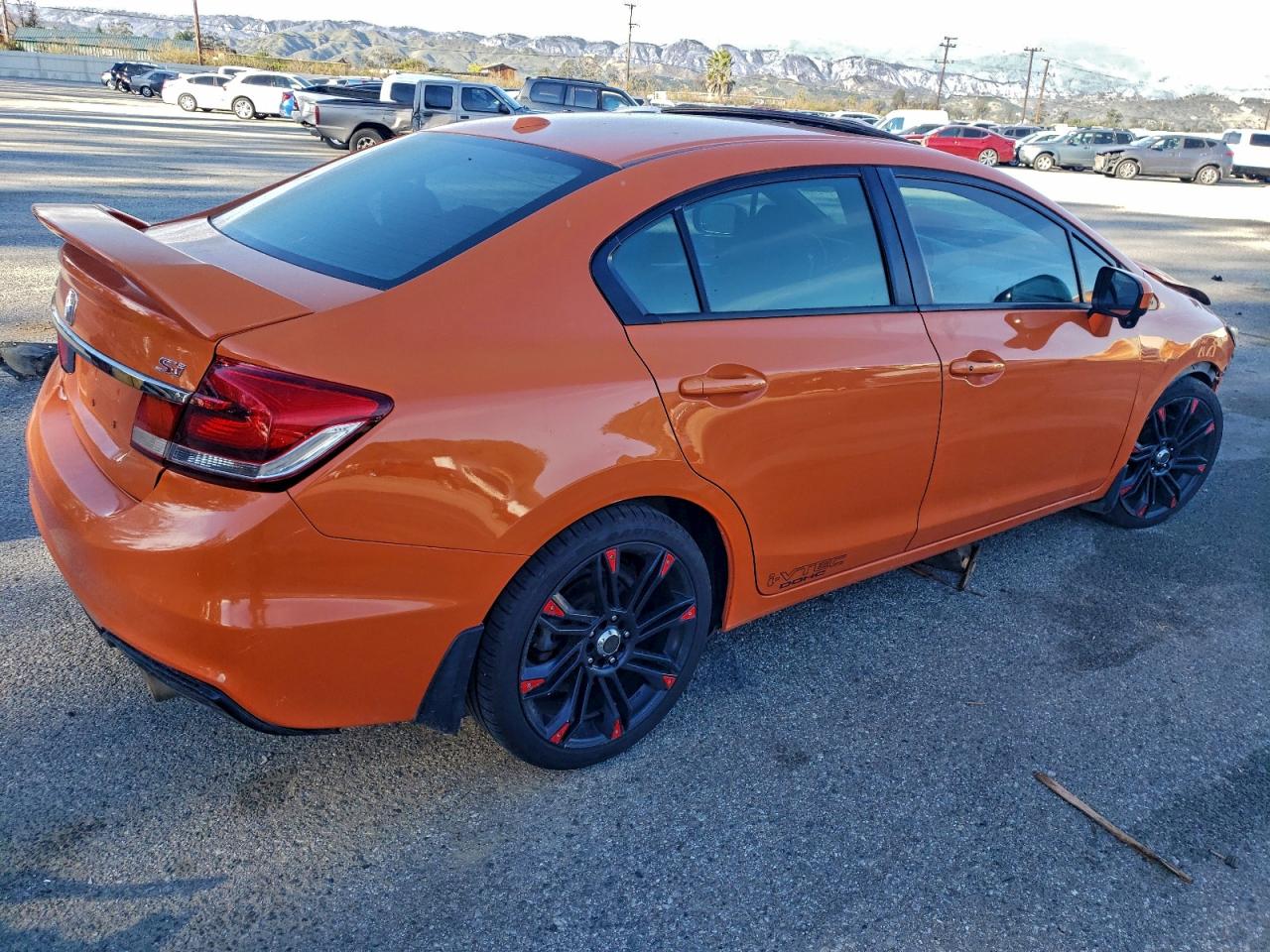 2014 Honda Civic Si Orange vin: 2HGFB6E50EH702545