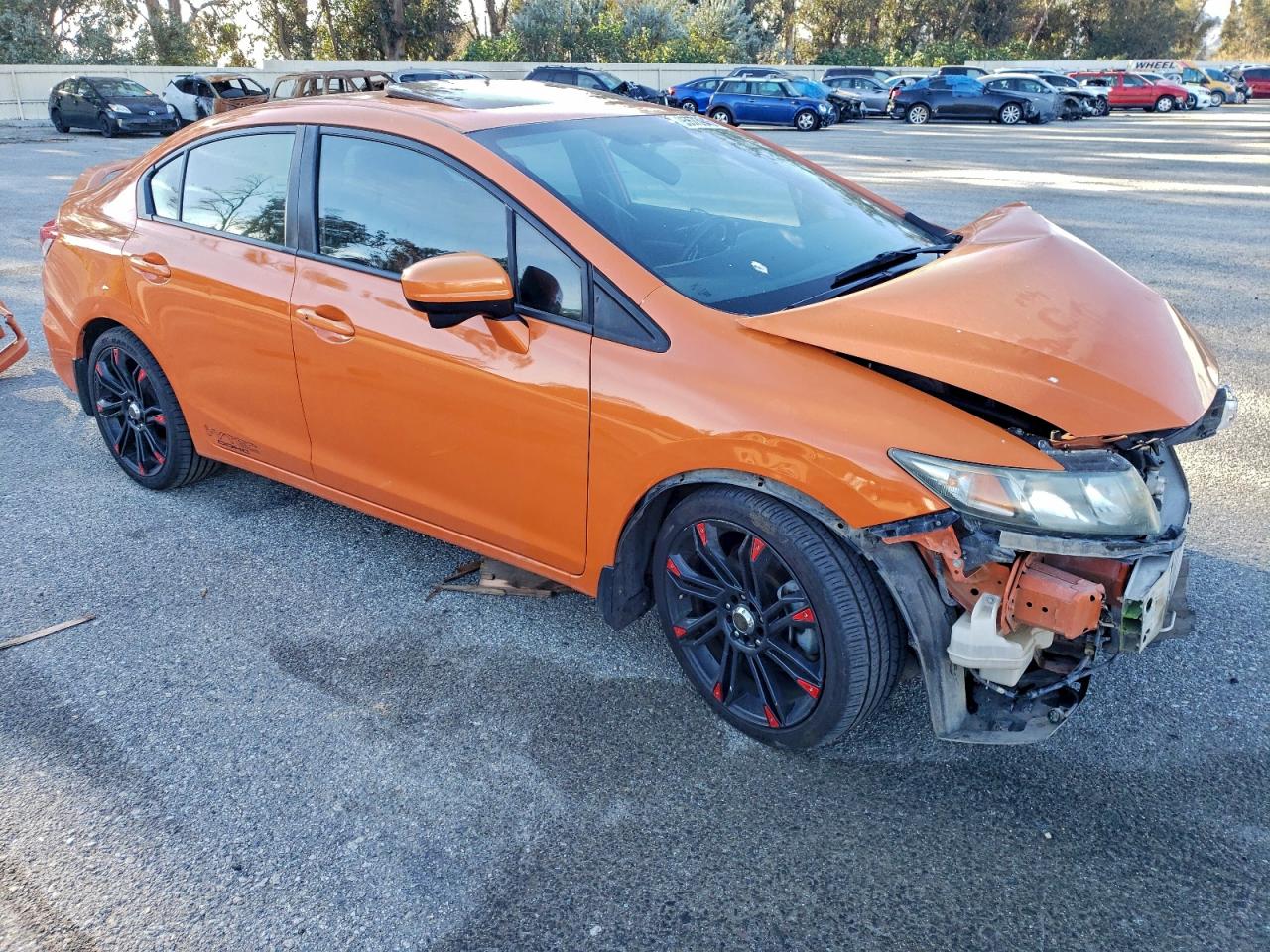 2014 Honda Civic Si Orange vin: 2HGFB6E50EH702545