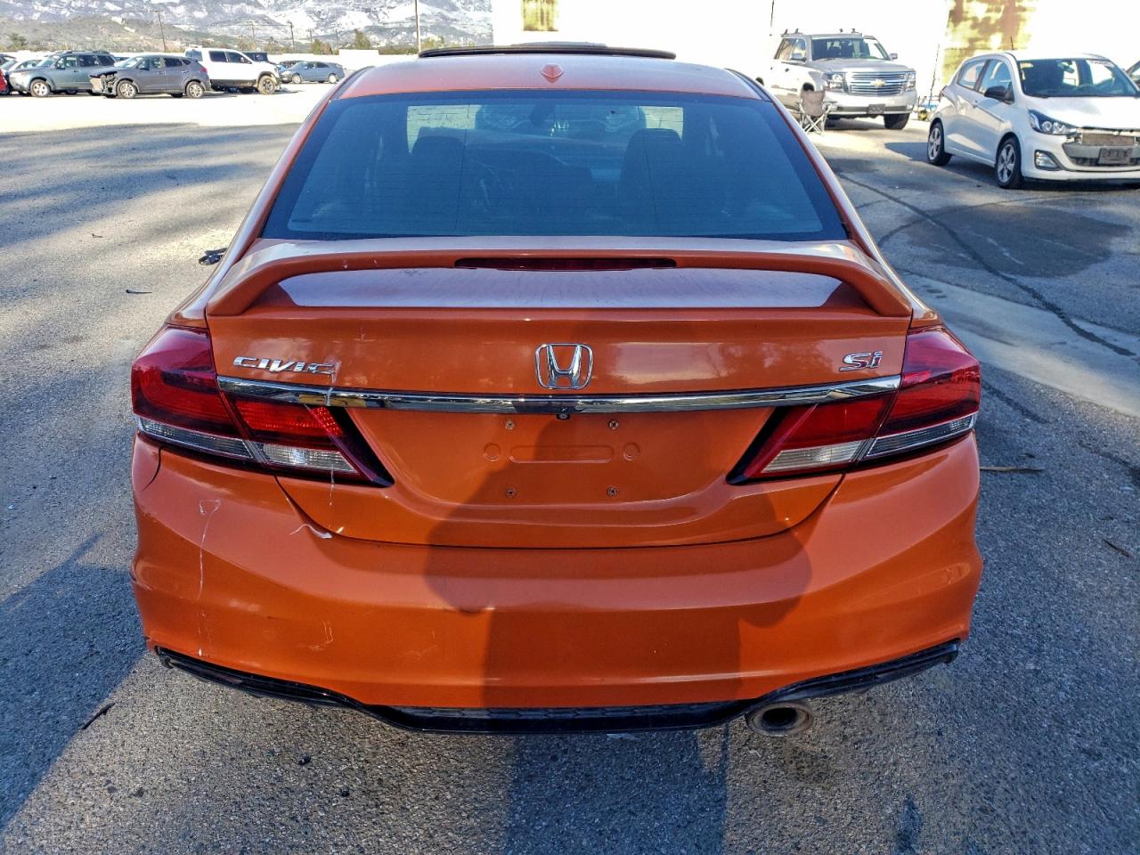 2014 Honda Civic Si Orange vin: 2HGFB6E50EH702545
