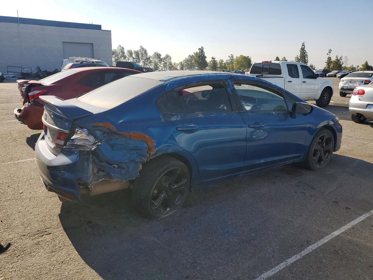 2015 Honda Civic Si Blue vin: 2HGFB6E50FH701090