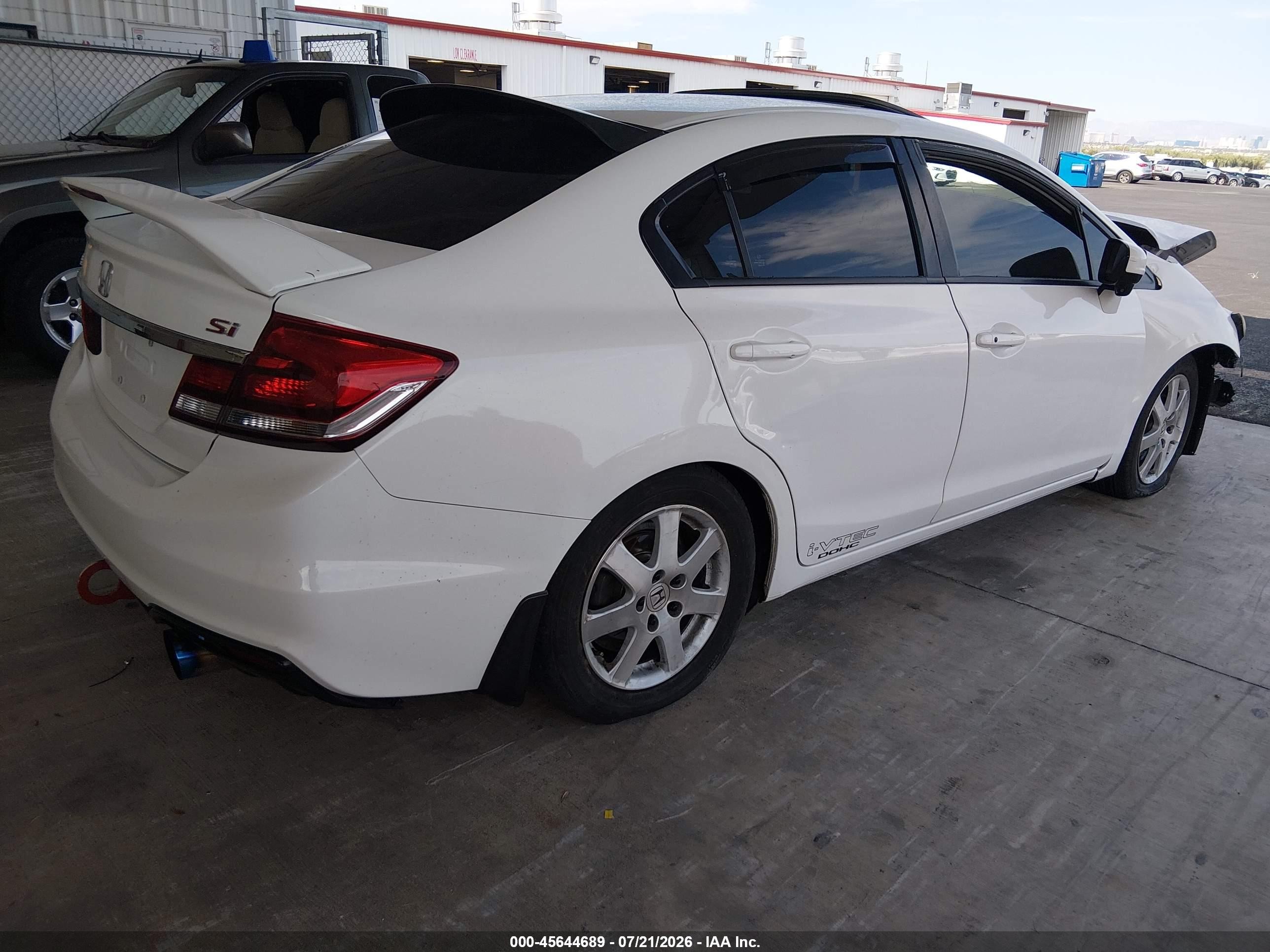 2015 Honda Civic Si White vin: 2HGFB6E50FH702255