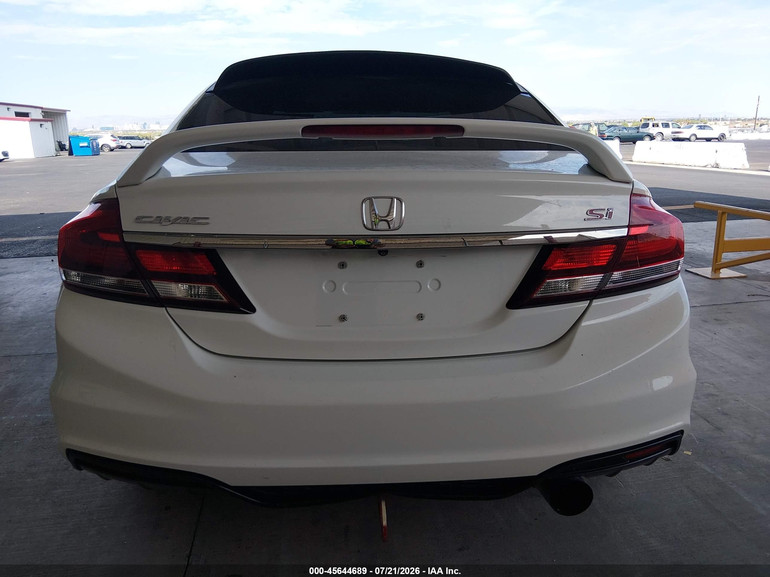 2015 Honda Civic Si White vin: 2HGFB6E50FH702255
