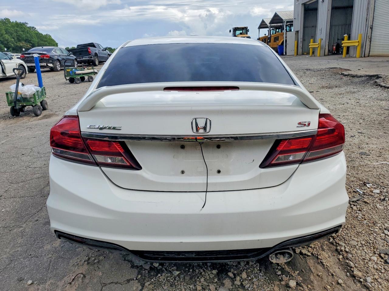 2015 Honda Civic Si White vin: 2HGFB6E50FH704233