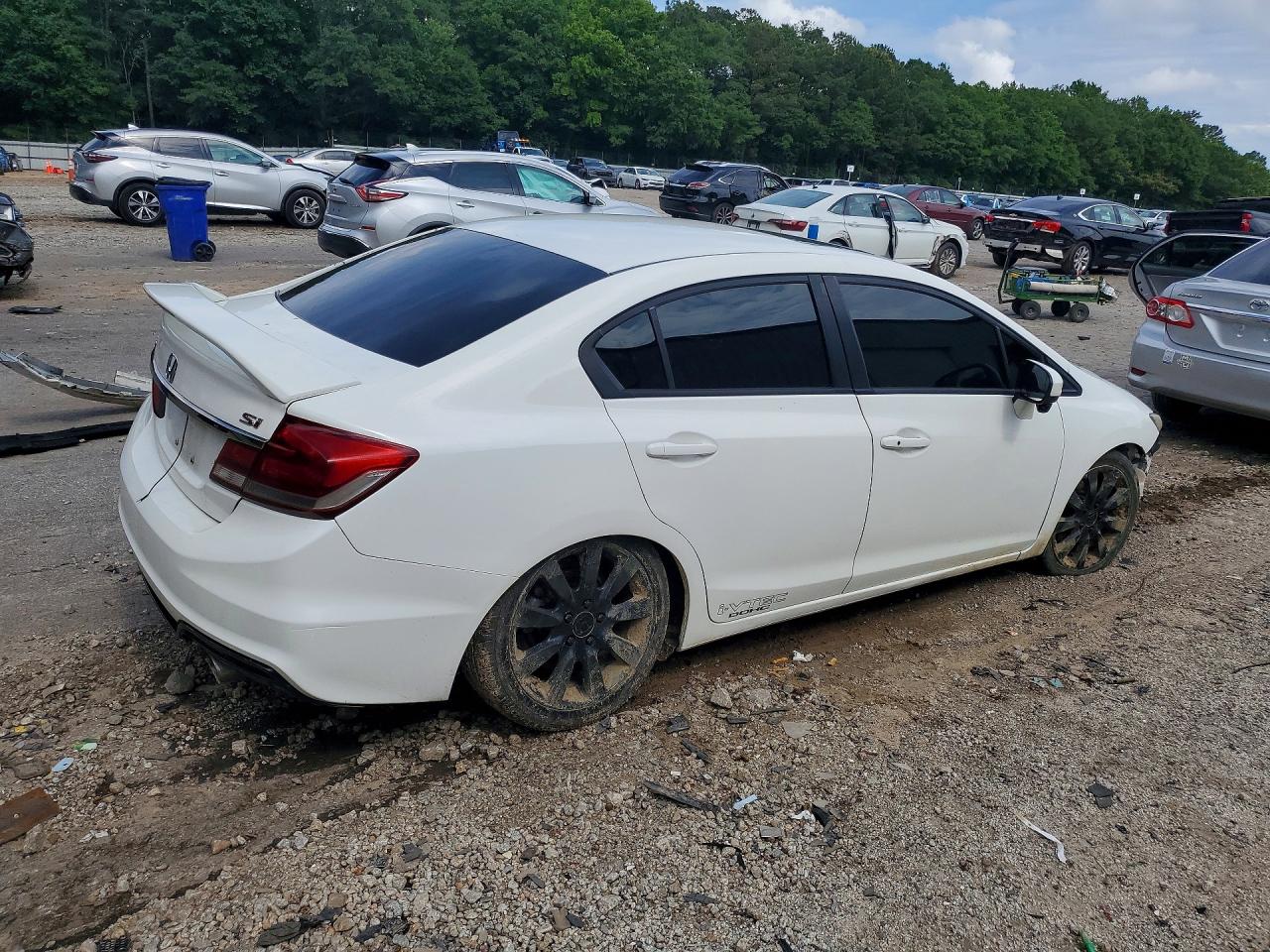 2015 Honda Civic Si White vin: 2HGFB6E50FH704233