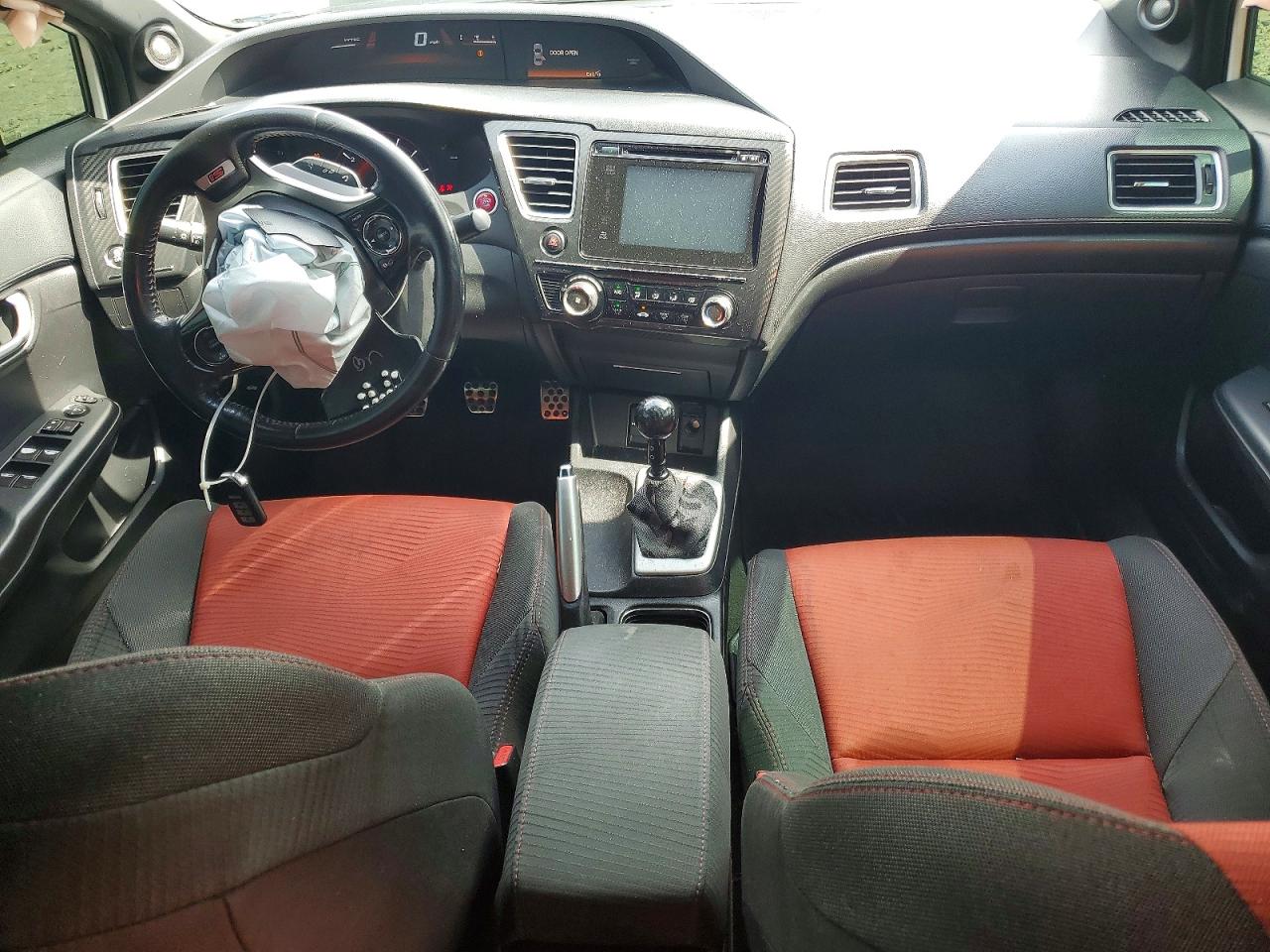 2015 Honda Civic Si White vin: 2HGFB6E50FH704233
