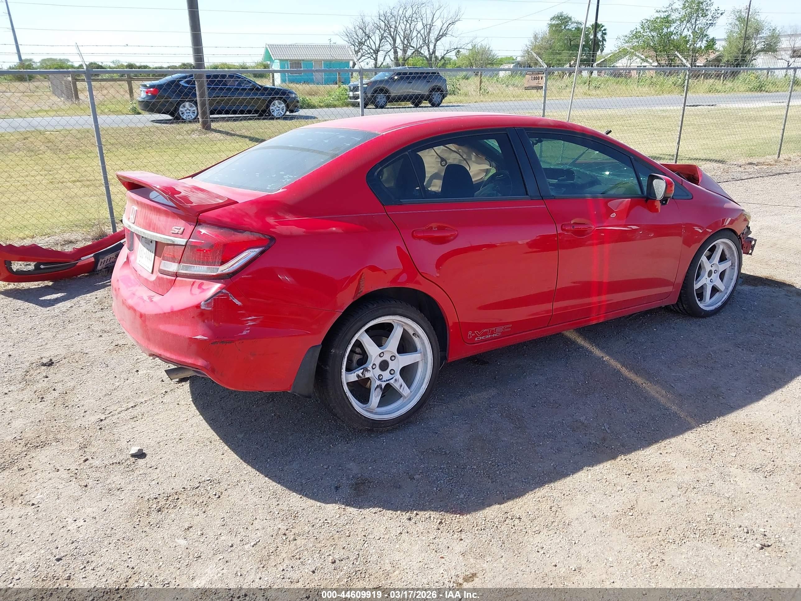 2015 Honda Civic Si Red vin: 2HGFB6E50FH707682