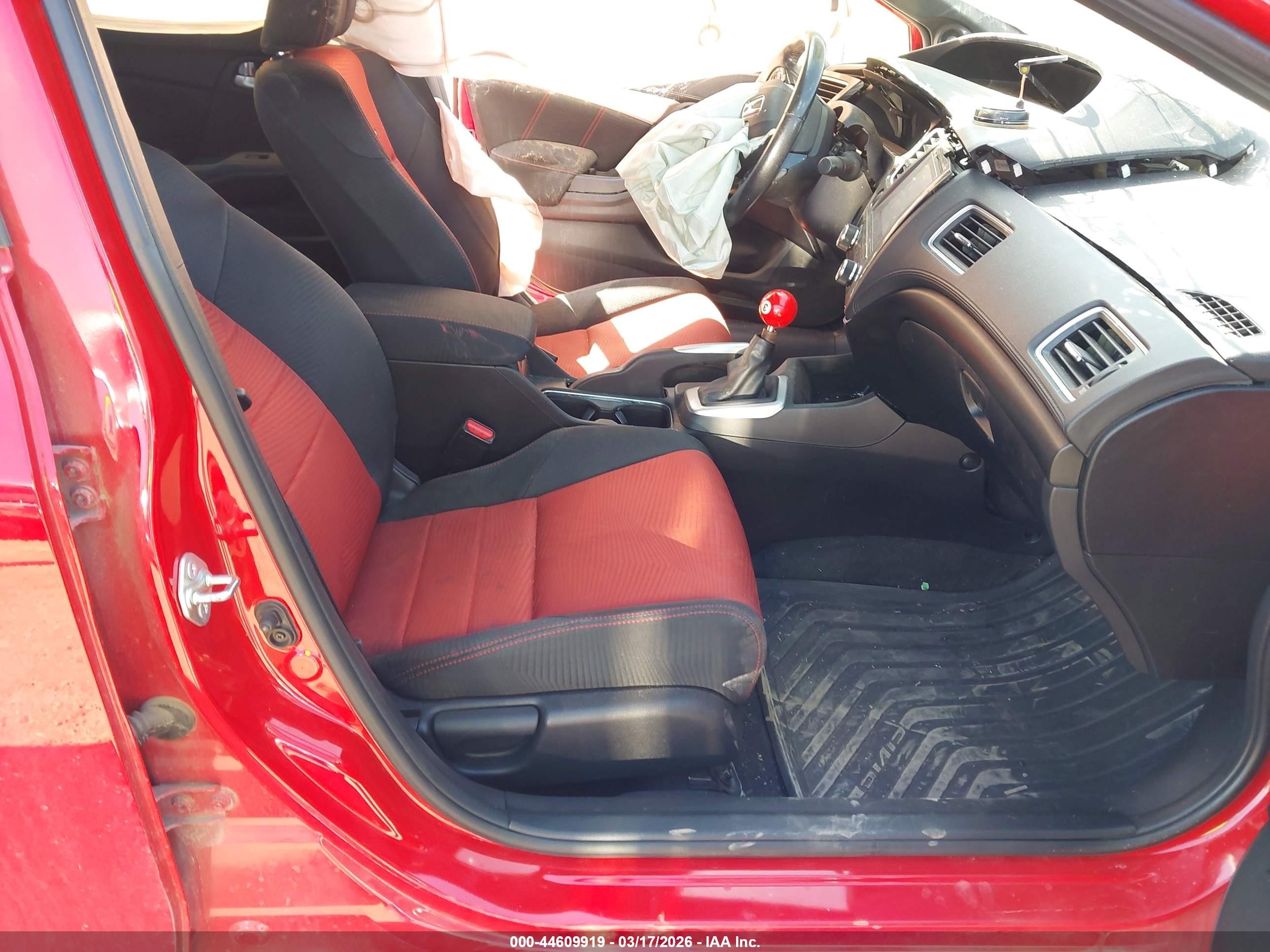 2015 Honda Civic Si Red vin: 2HGFB6E50FH707682