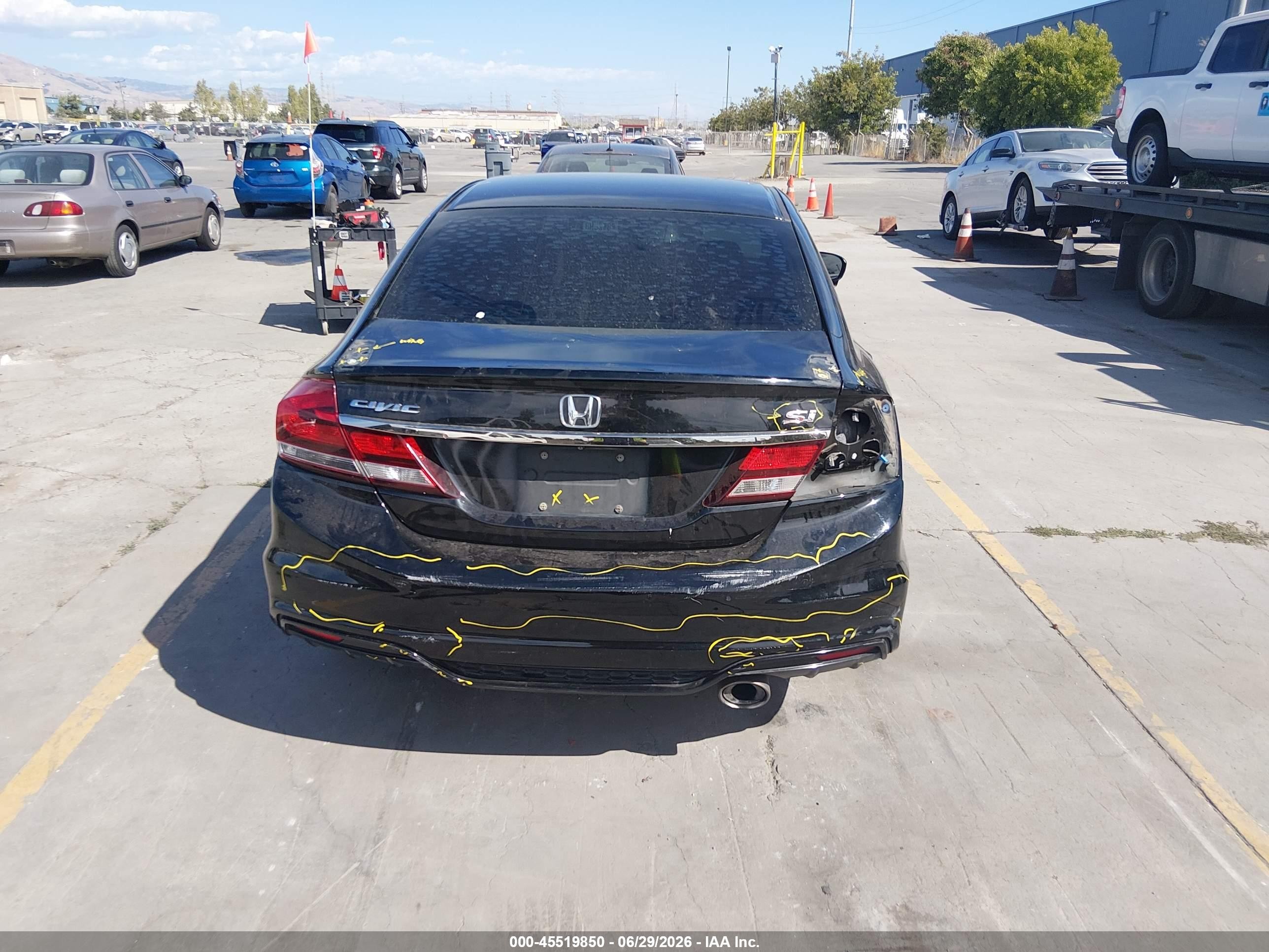 2015 Honda Civic Si Black vin: 2HGFB6E50FH707956