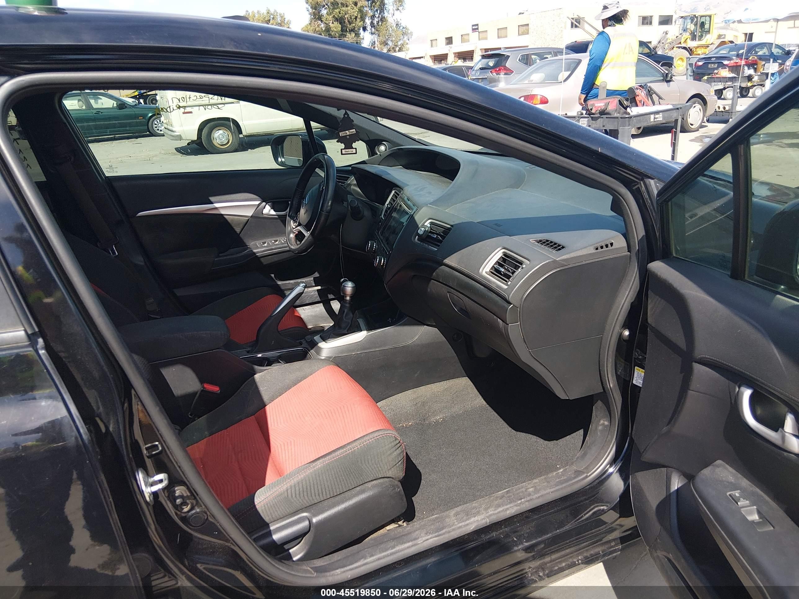 2015 Honda Civic Si Black vin: 2HGFB6E50FH707956