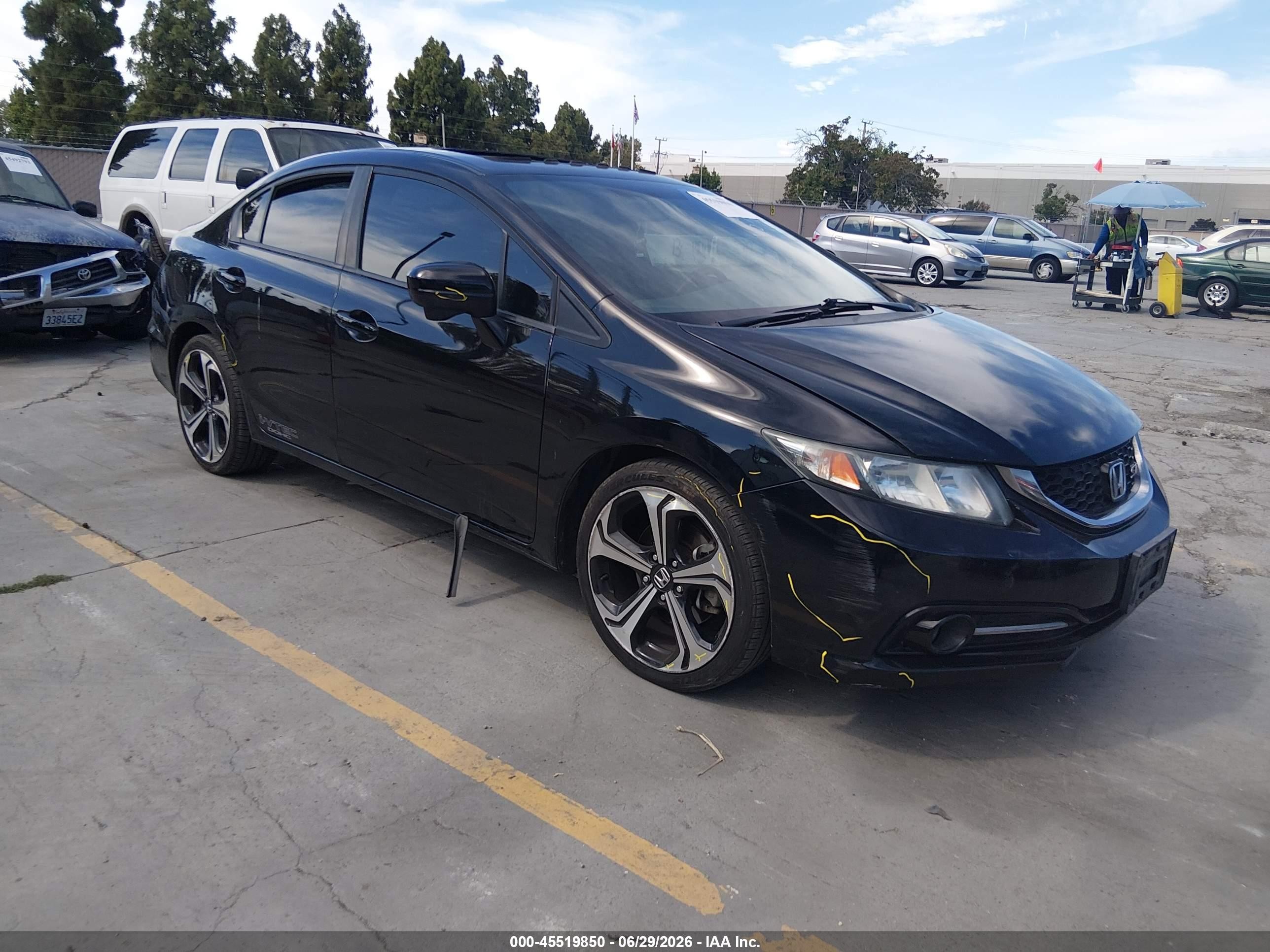 2015 Honda Civic Si Black vin: 2HGFB6E50FH707956