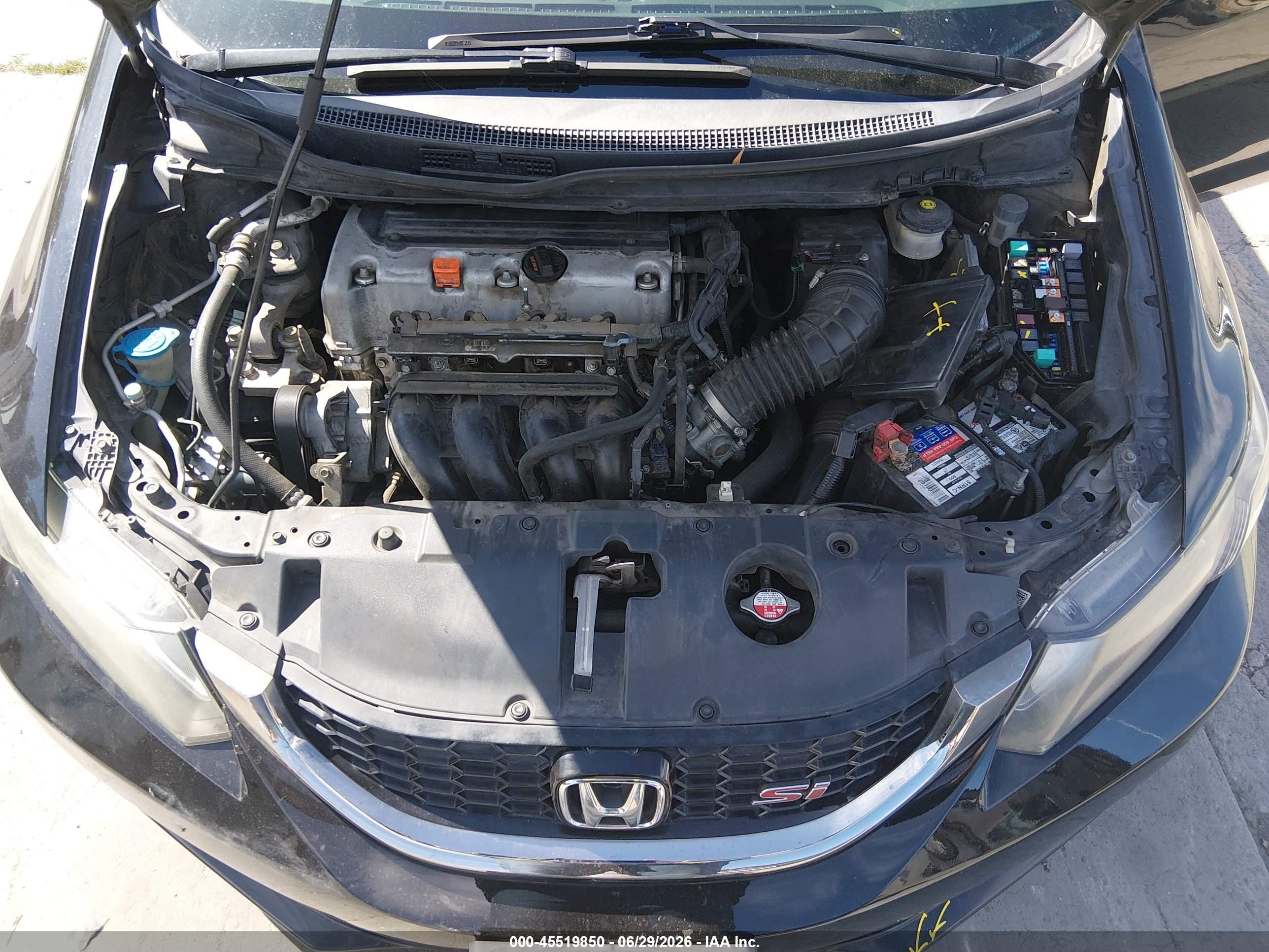 2015 Honda Civic Si Black vin: 2HGFB6E50FH707956